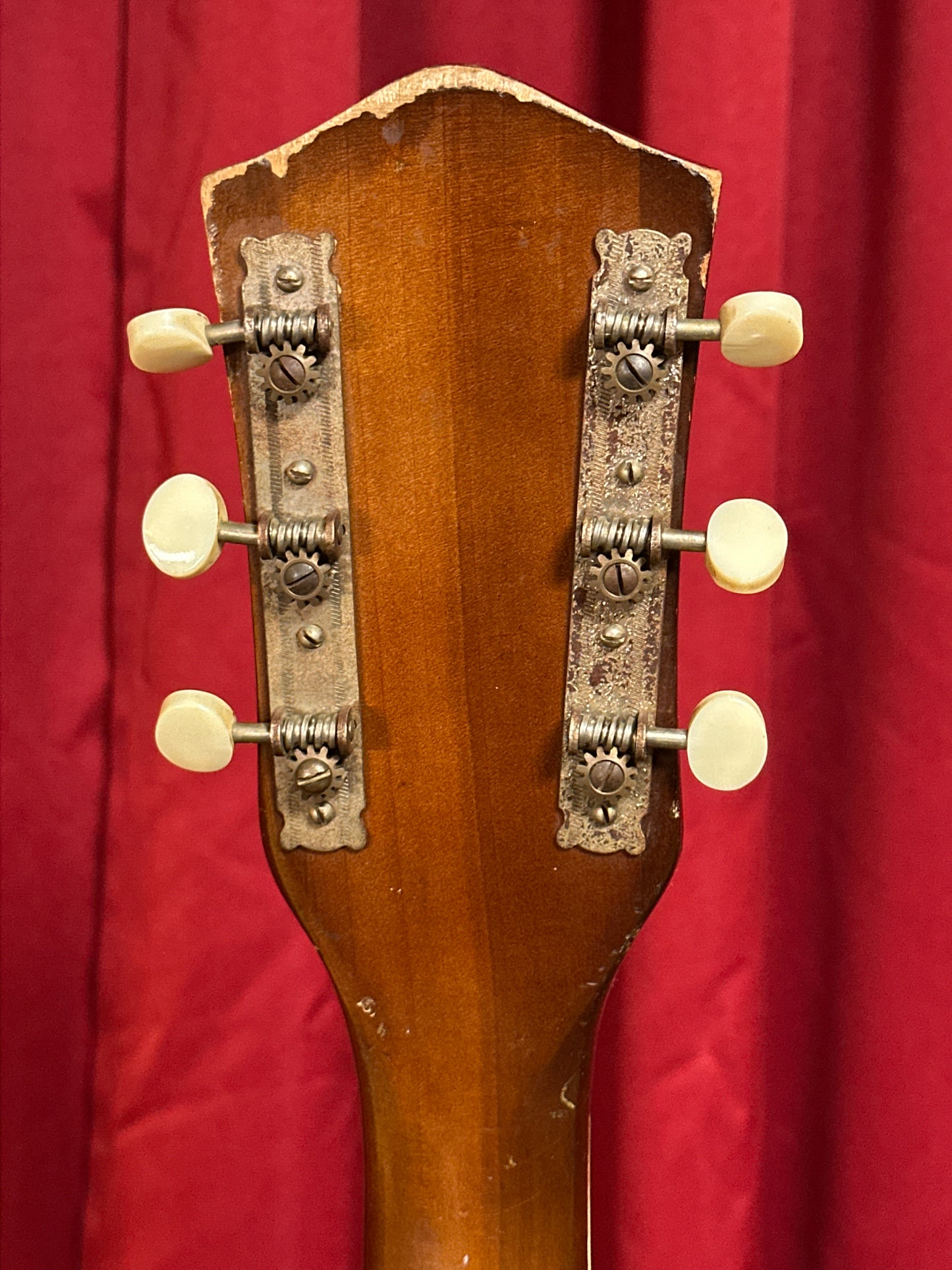 1950s Silvertone 6887 Archtop Acoustic Guitar Natural Burst w/ Gig Bag