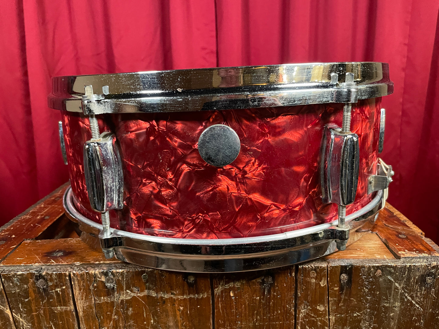 1960s Made in Japan 5.5x14 Snare Drum Red Pearl 6-Lug MIJ