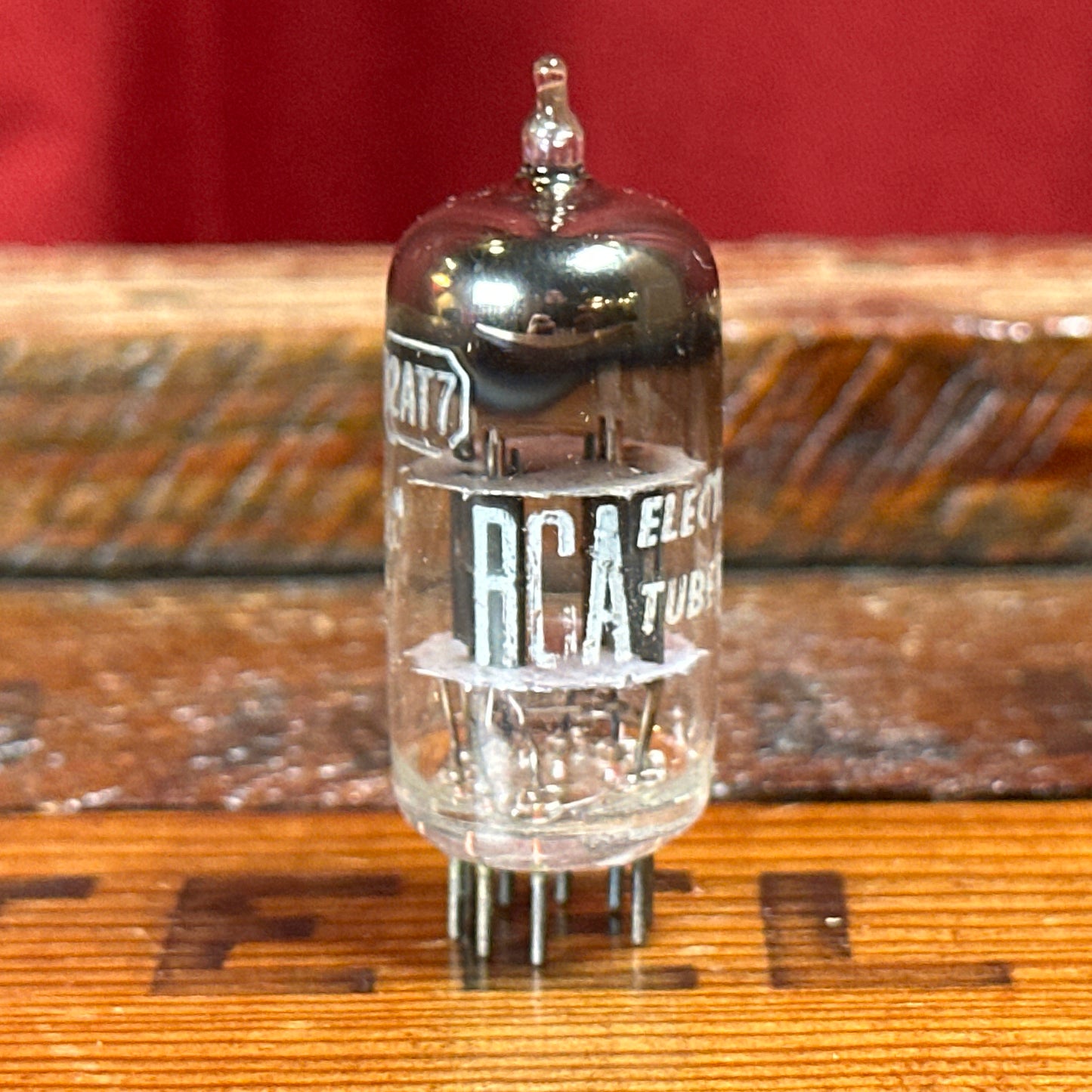 Vintage RCA 12AT7 Preamp Tube Black Plate ECC81 Valve Square Getter NOS #256