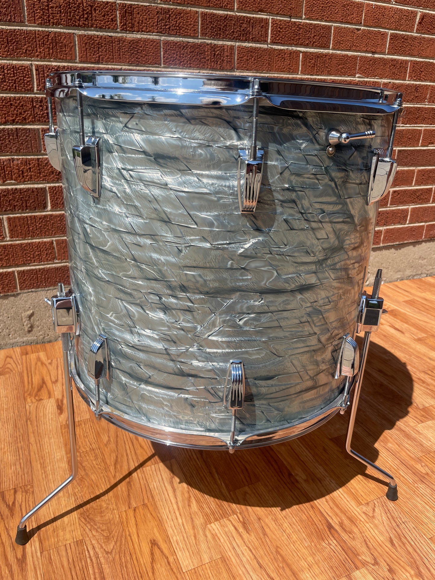 1966 Ludwig 16x18 Floor Tom Drum Sky Blue Pearl