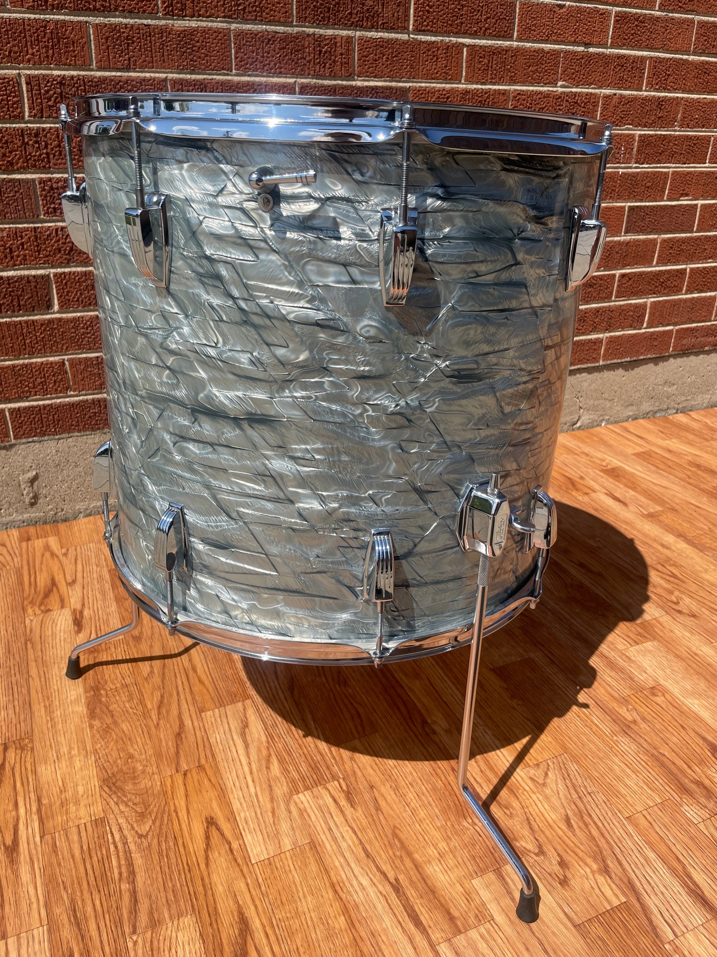 1966 Ludwig 16x18 Floor Tom Drum Sky Blue Pearl