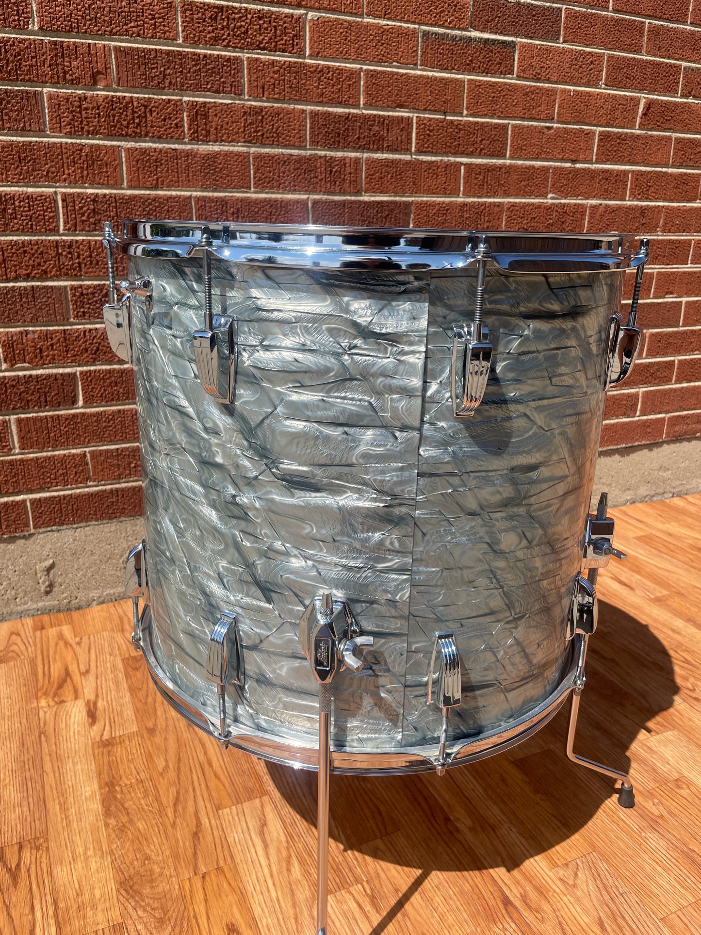 1966 Ludwig 16x18 Floor Tom Drum Sky Blue Pearl