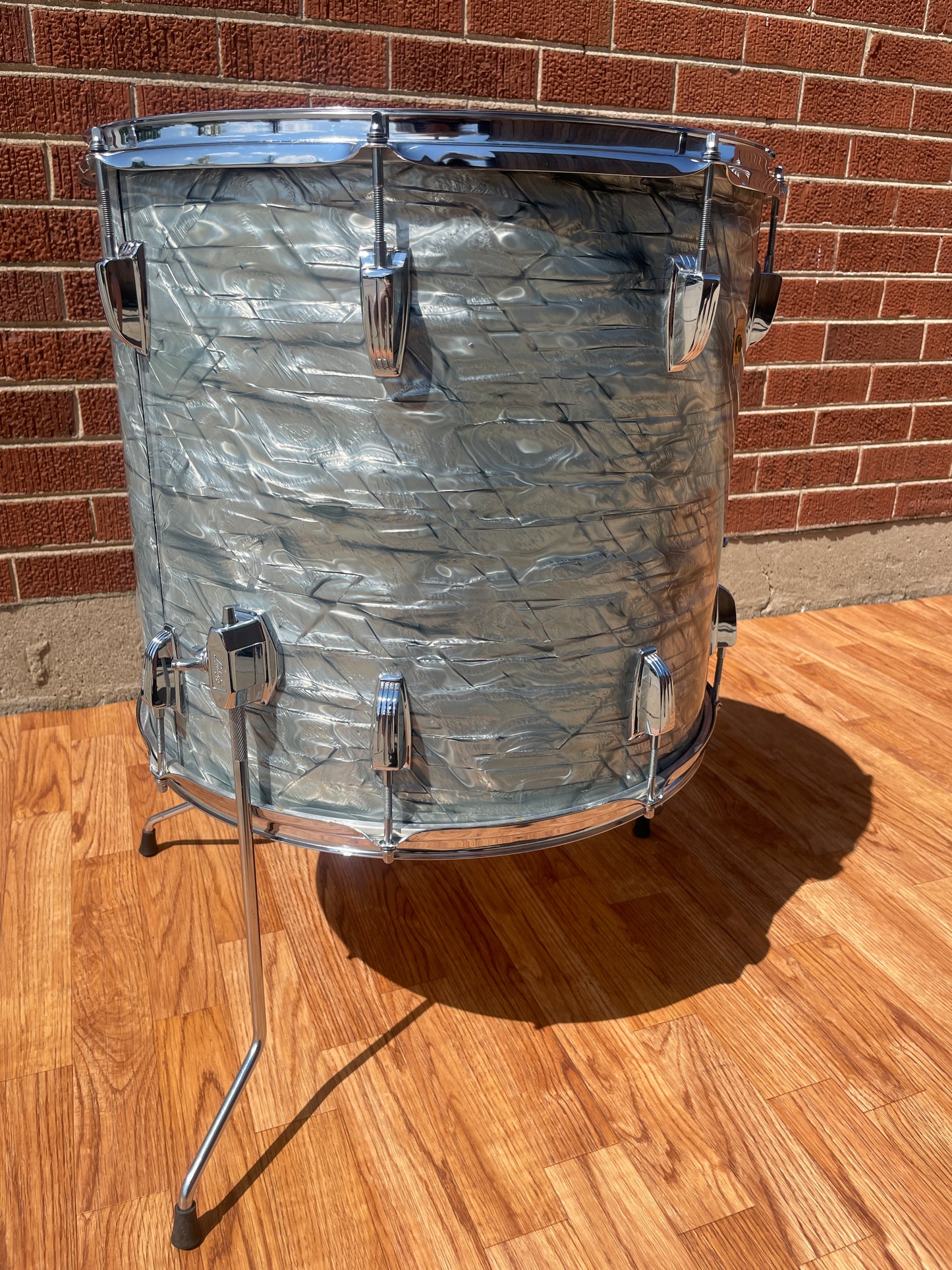 1966 Ludwig 16x18 Floor Tom Drum Sky Blue Pearl