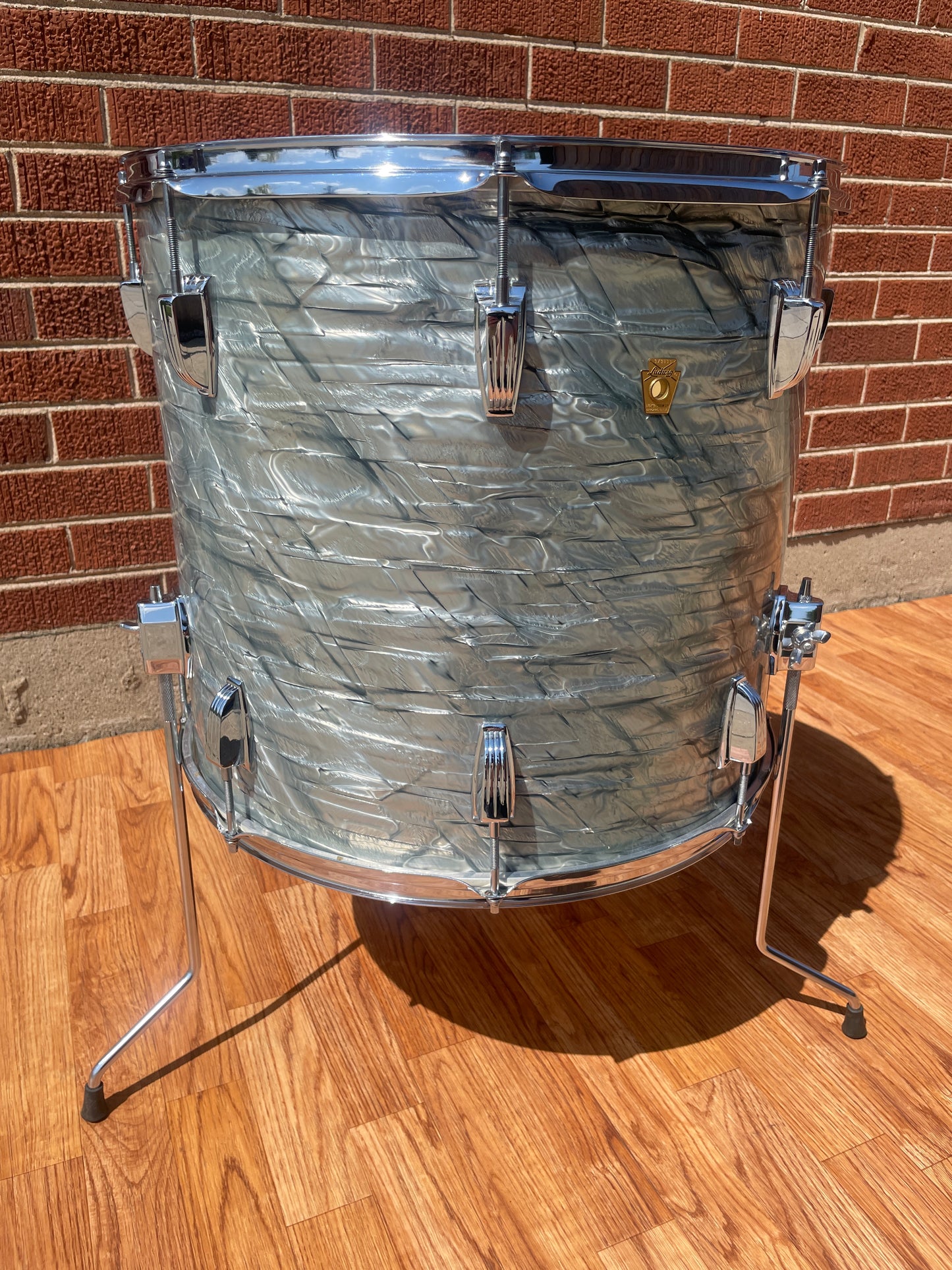 1966 Ludwig 16x18 Floor Tom Drum Sky Blue Pearl