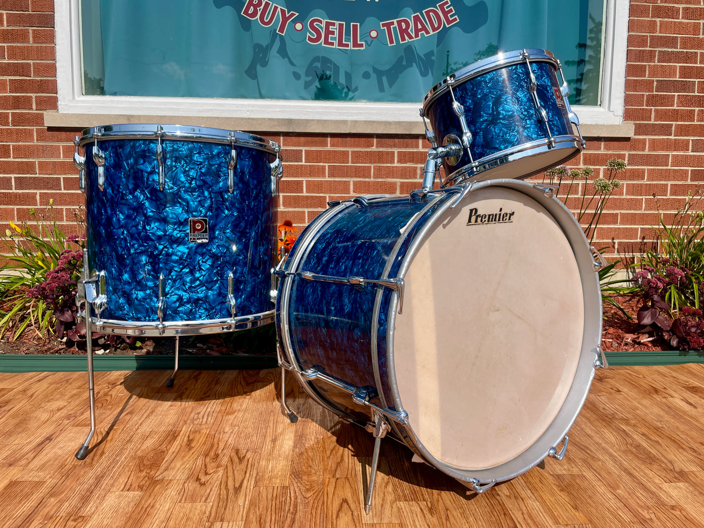 1960s Premier Drum Set Blue Pearl 20/12/16