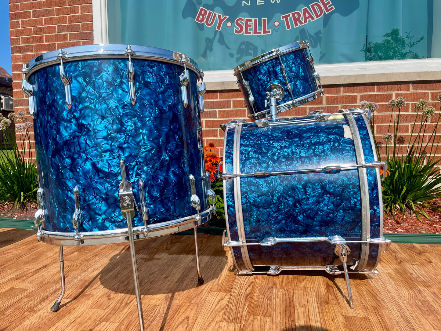 1960s Premier Drum Set Blue Pearl 20/12/16