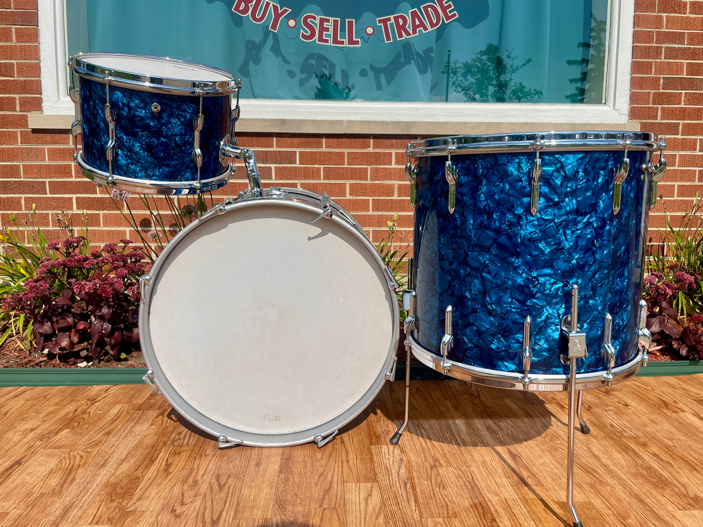 1960s Premier Drum Set Blue Pearl 20/12/16