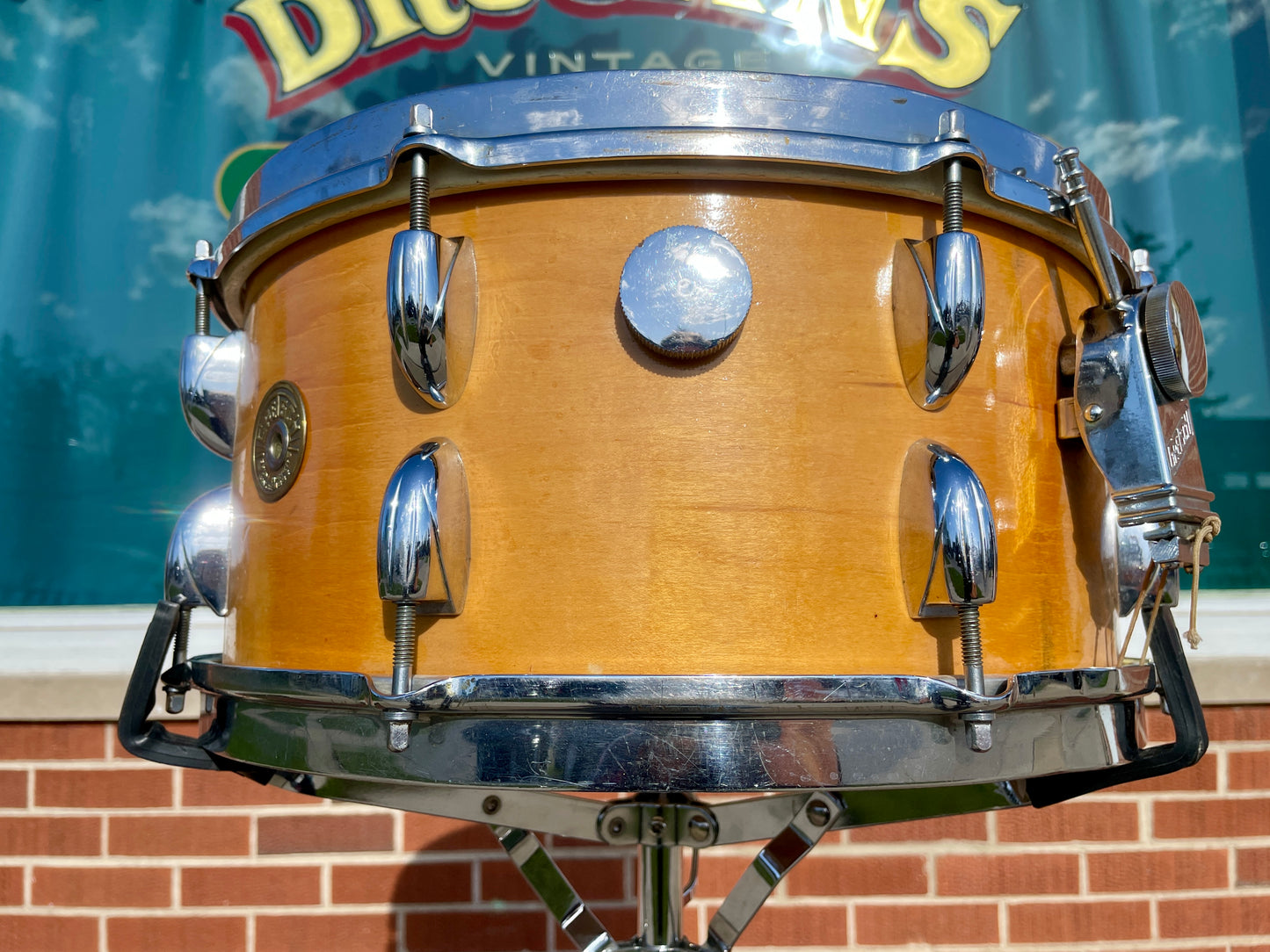 1950s Gretsch Broadkaster Standard 6.5x14 Snare Drum Natural Maple