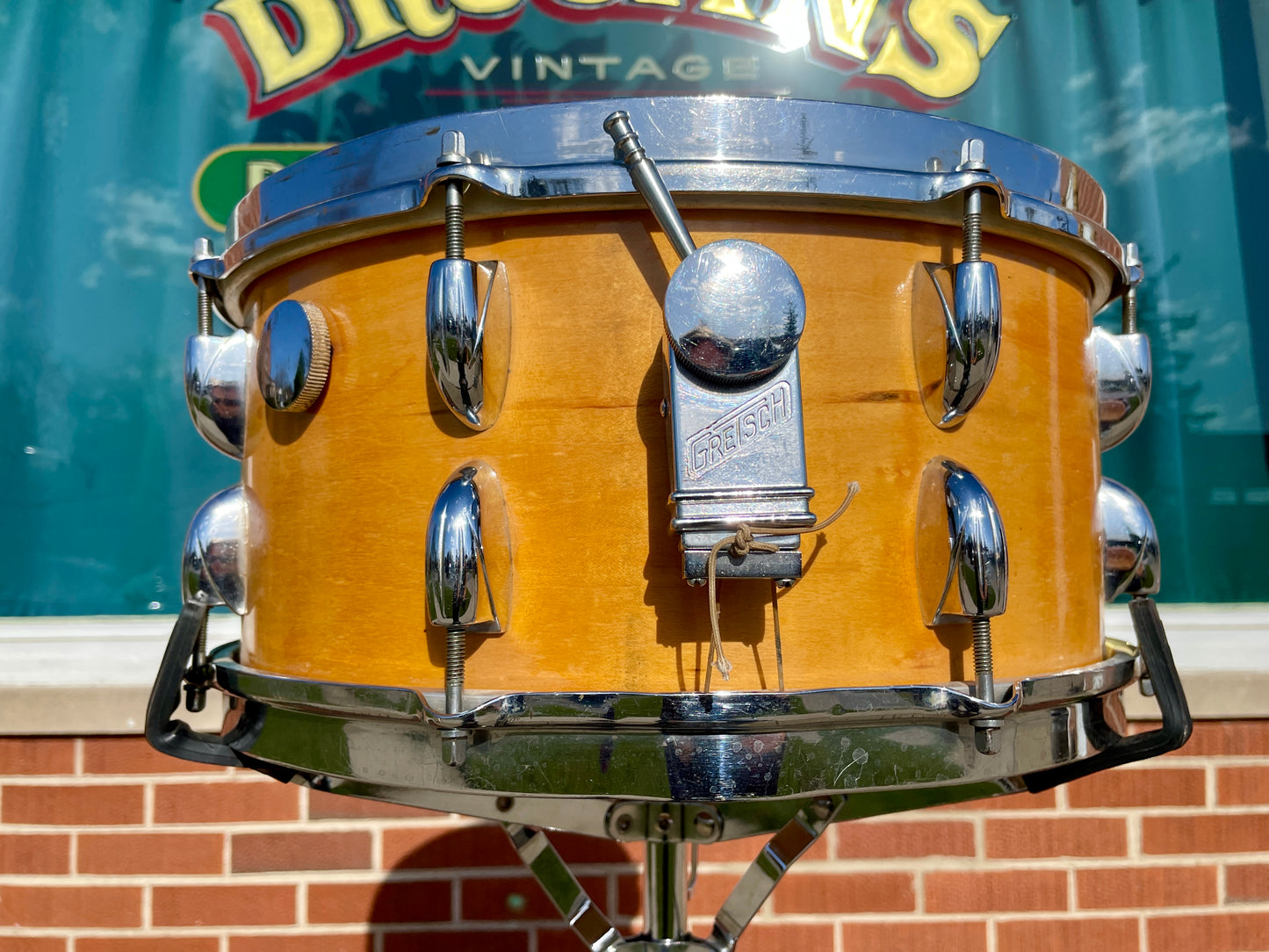 1950s Gretsch Broadkaster Standard 6.5x14 Snare Drum Natural Maple