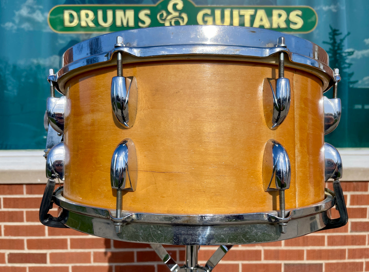 1950s Gretsch Broadkaster Standard 6.5x14 Snare Drum Natural Maple