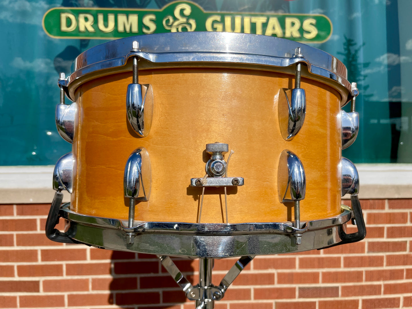 1950s Gretsch Broadkaster Standard 6.5x14 Snare Drum Natural Maple