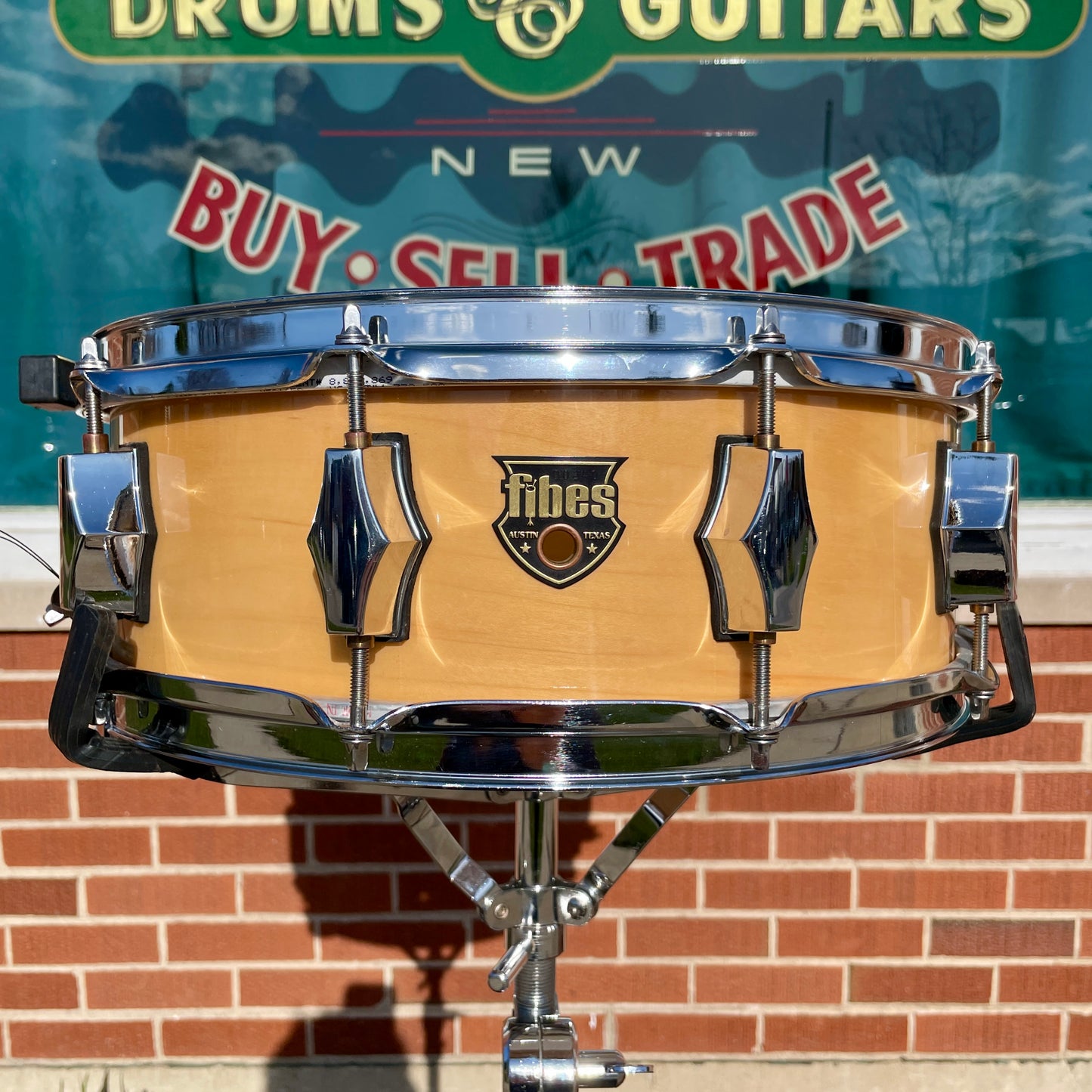 1990s Fibes 5x14 Maple Jasper Shell Snare Drum