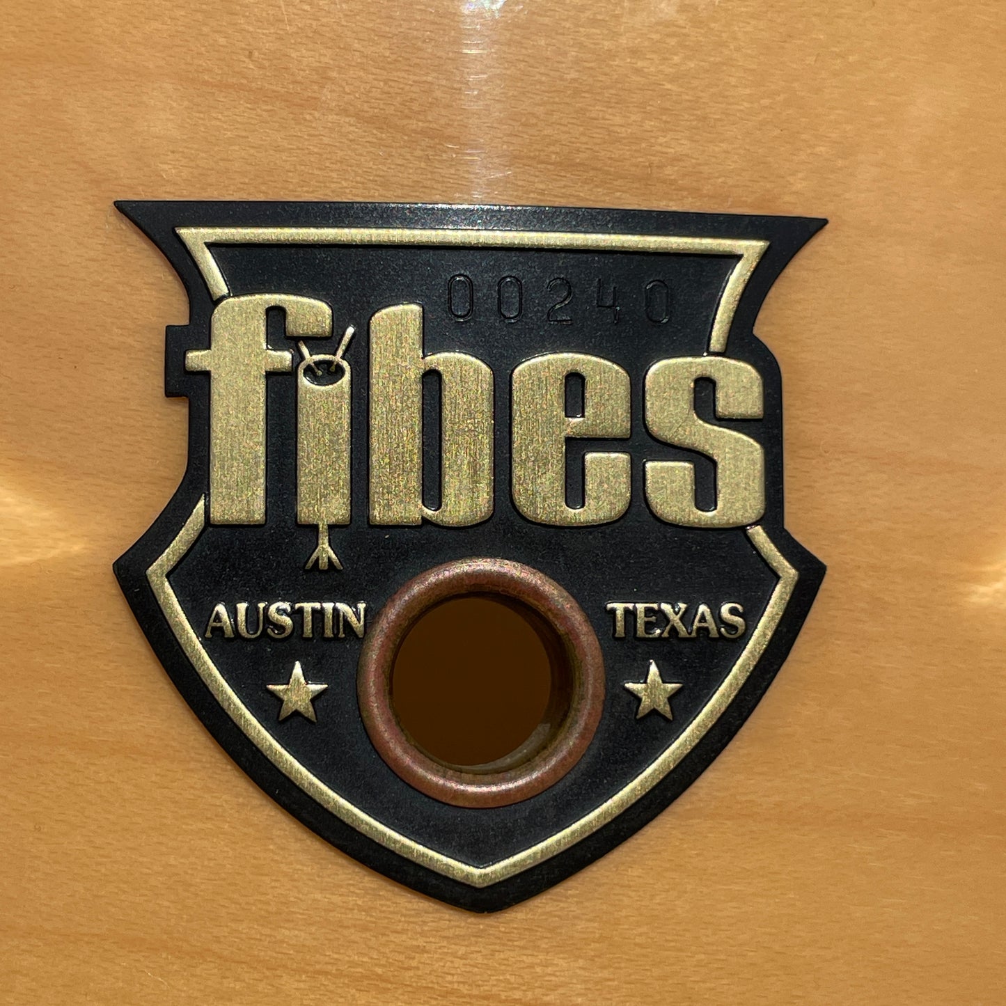 1990s Fibes 5x14 Maple Jasper Shell Snare Drum