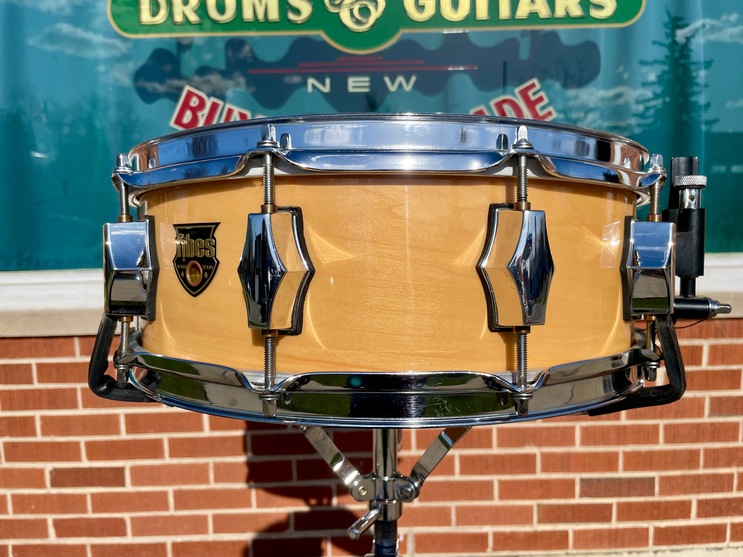 1990s Fibes 5x14 Maple Jasper Shell Snare Drum