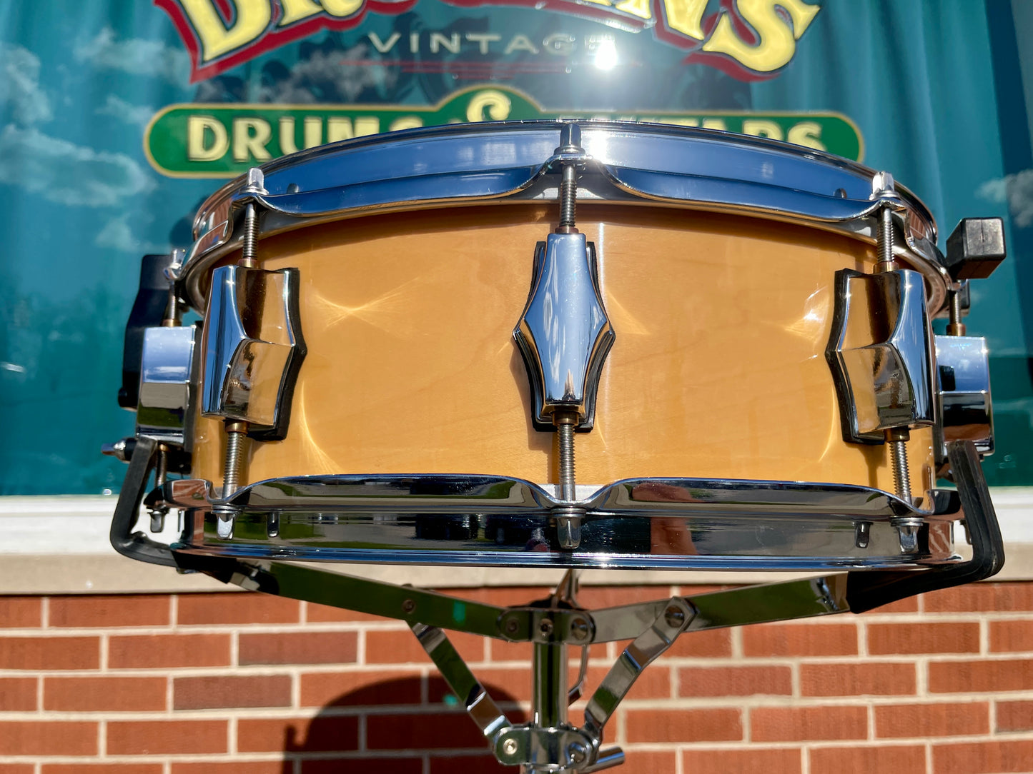 1990s Fibes 5x14 Maple Jasper Shell Snare Drum