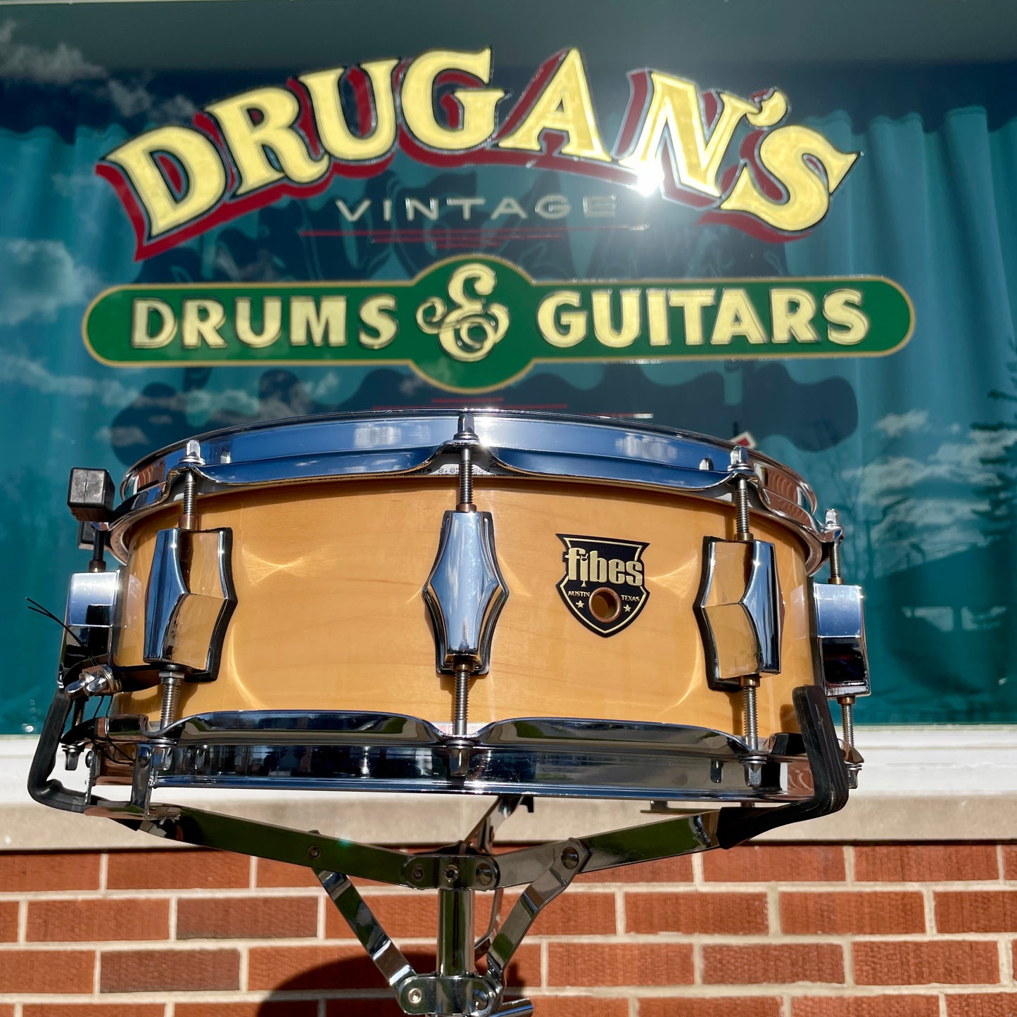 1990s Fibes 5x14 Maple Jasper Shell Snare Drum