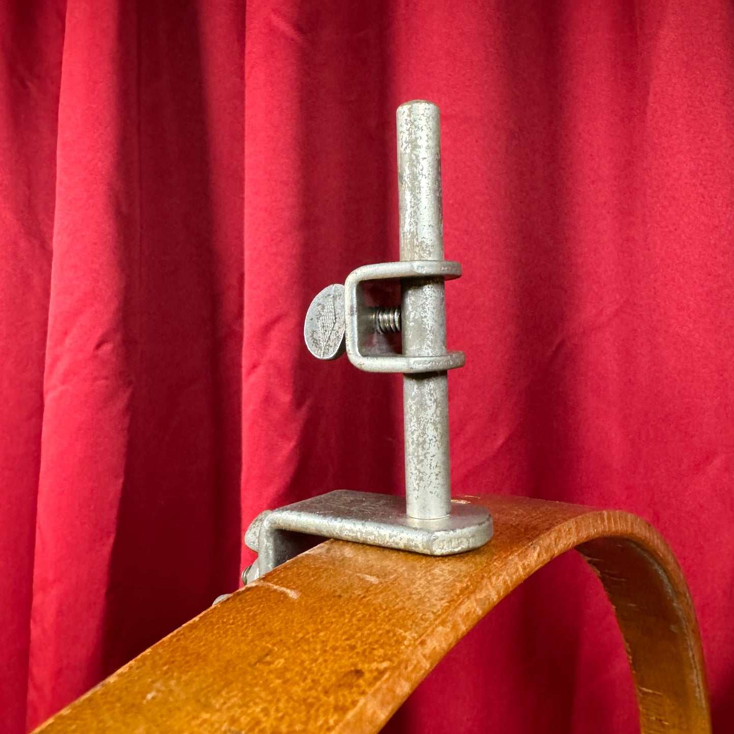 1950s WFL Ludwig Cowbell Holder w/ U-Clamp No. 133 Nickel