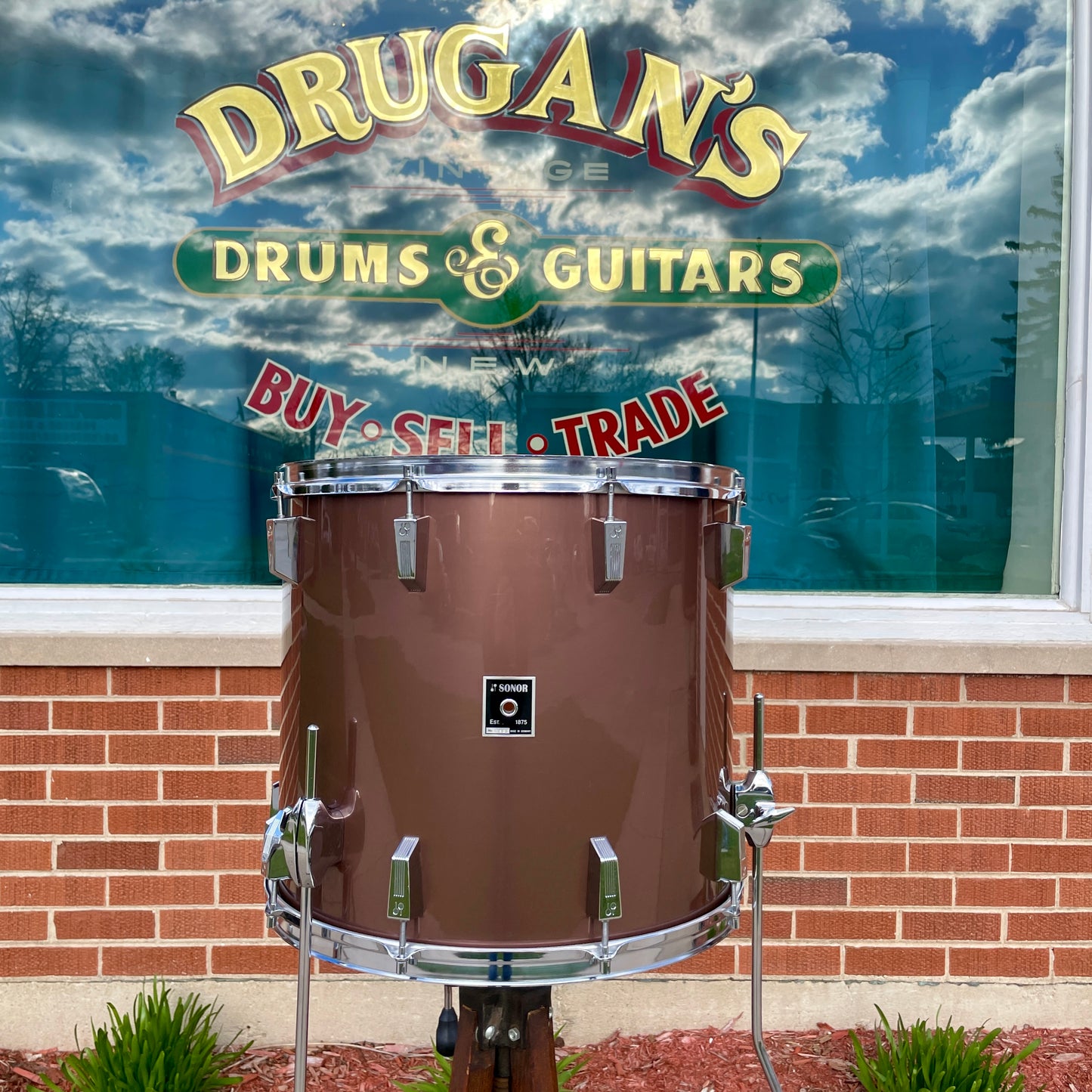 1970s Sonor Phonic 16x18 Floor Tom Metallic Bronze