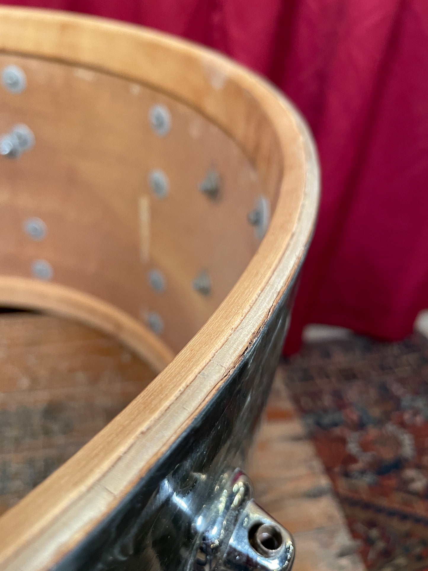 1950s Slingerland 14x22 Bass Drum Black Diamond Pearl