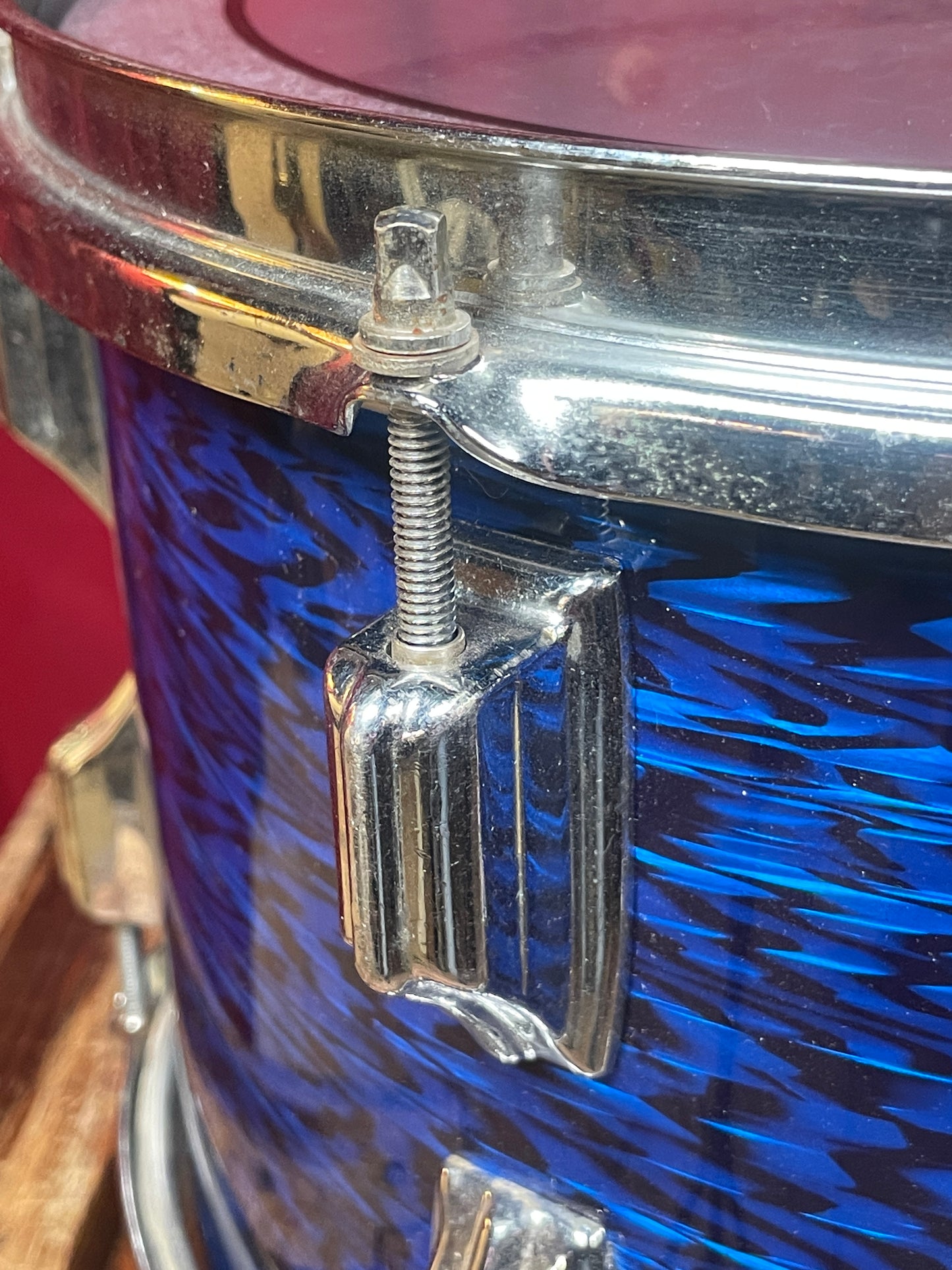 1960s Rogers Holiday 8x12 Tom Drum Blue Onyx Rewrap
