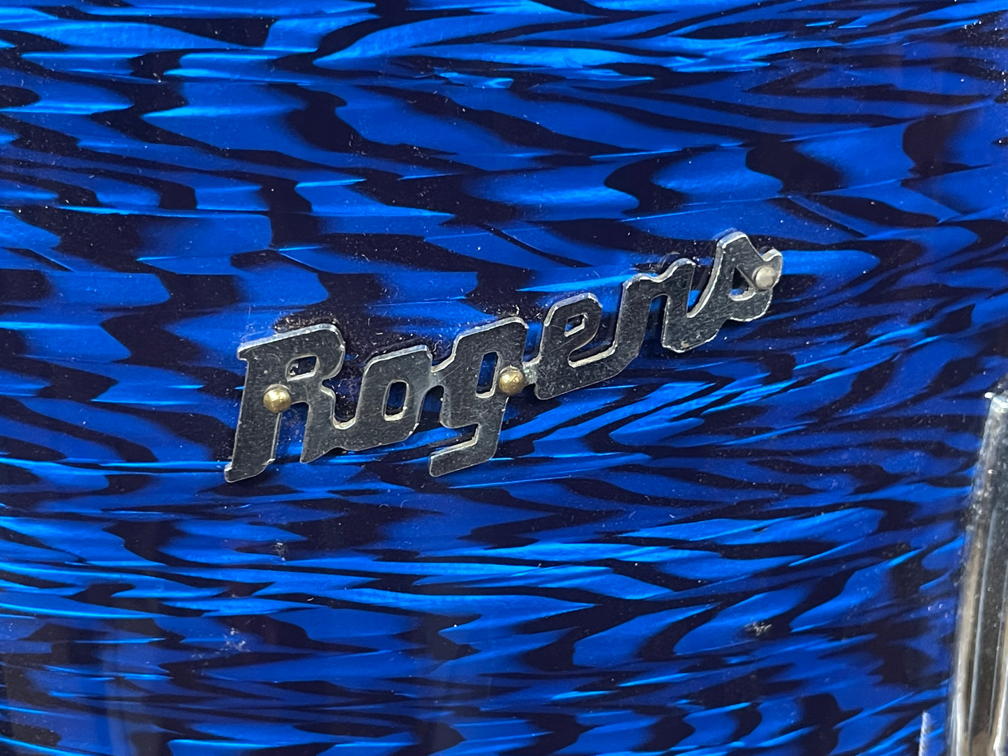1960s Rogers Holiday 8x12 Tom Drum Blue Onyx Rewrap