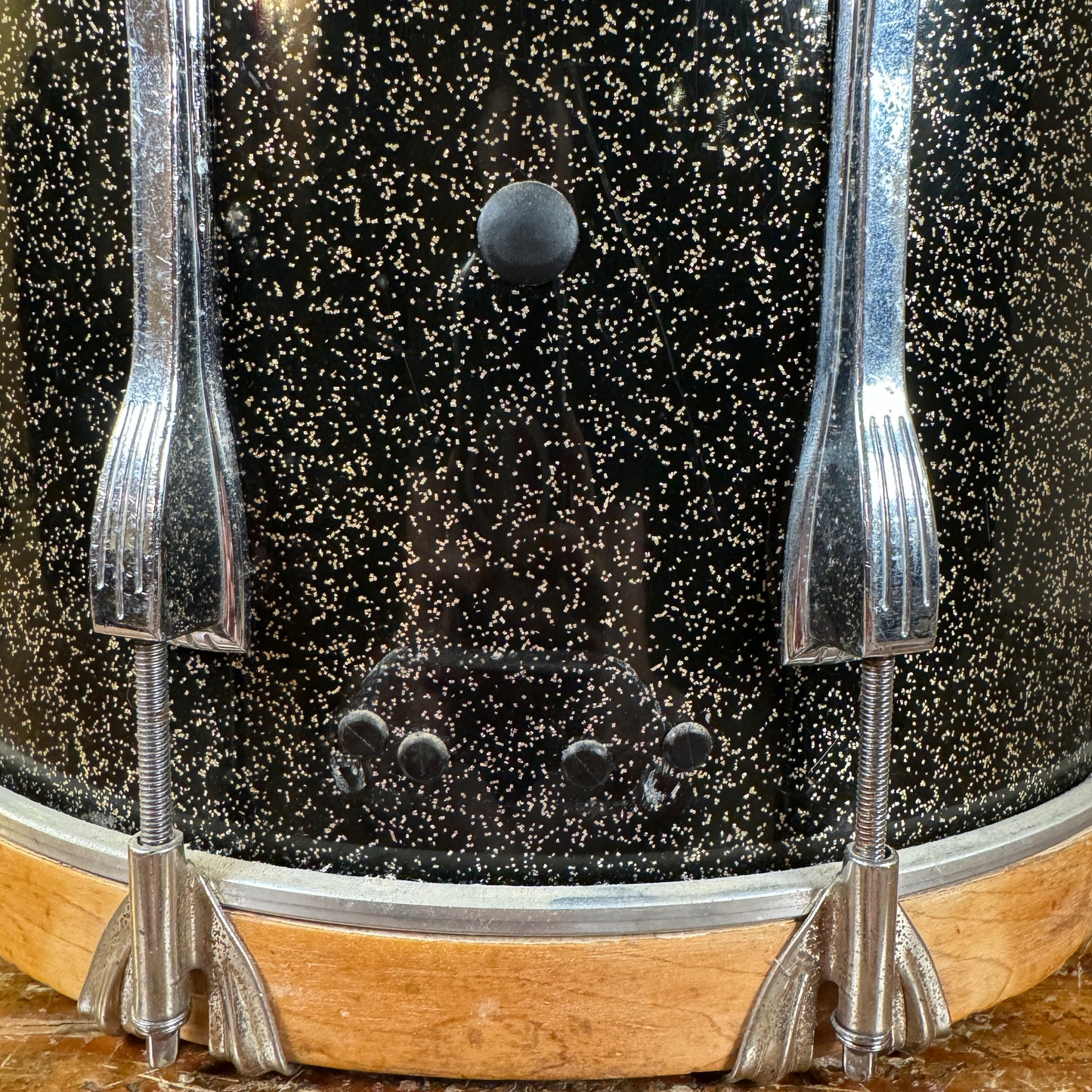 1970s Ludwig 12x15 Marching Snare / Bass Drum Conversion Anniversary Sparkle