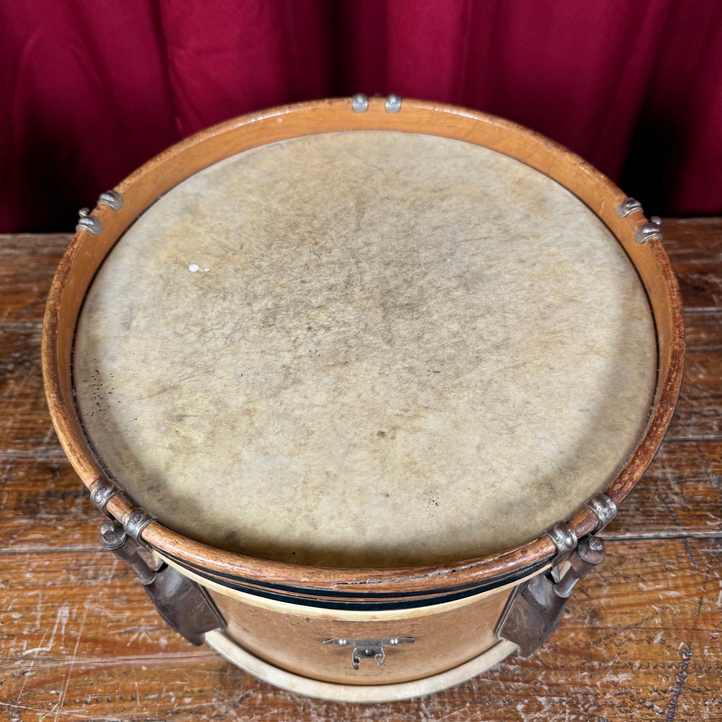 1939 WFL Ludwig 7x11 Bob Cat Tom Drum Natural