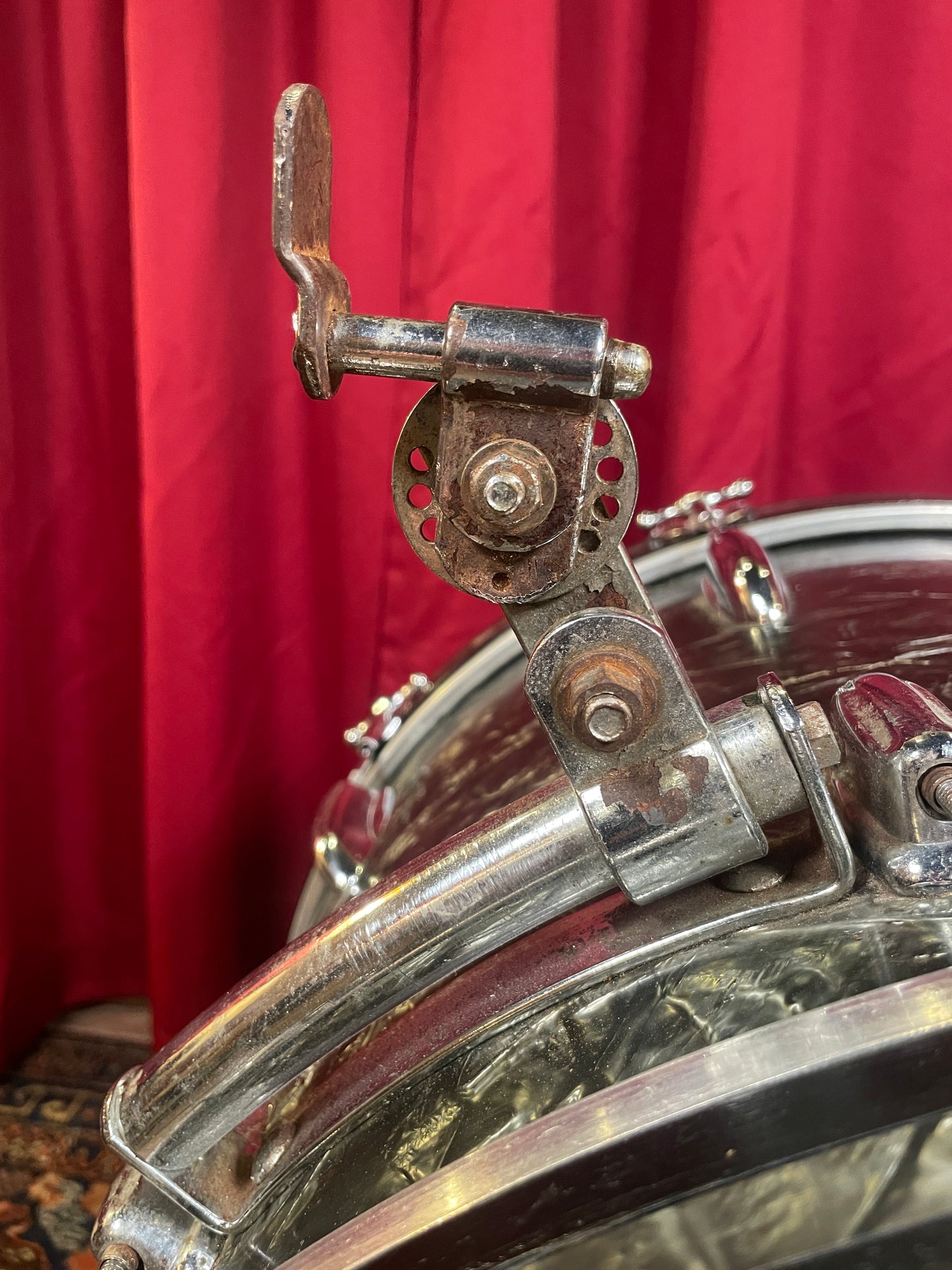 1950s Slingerland 14x22 Bass Drum Black Diamond Pearl