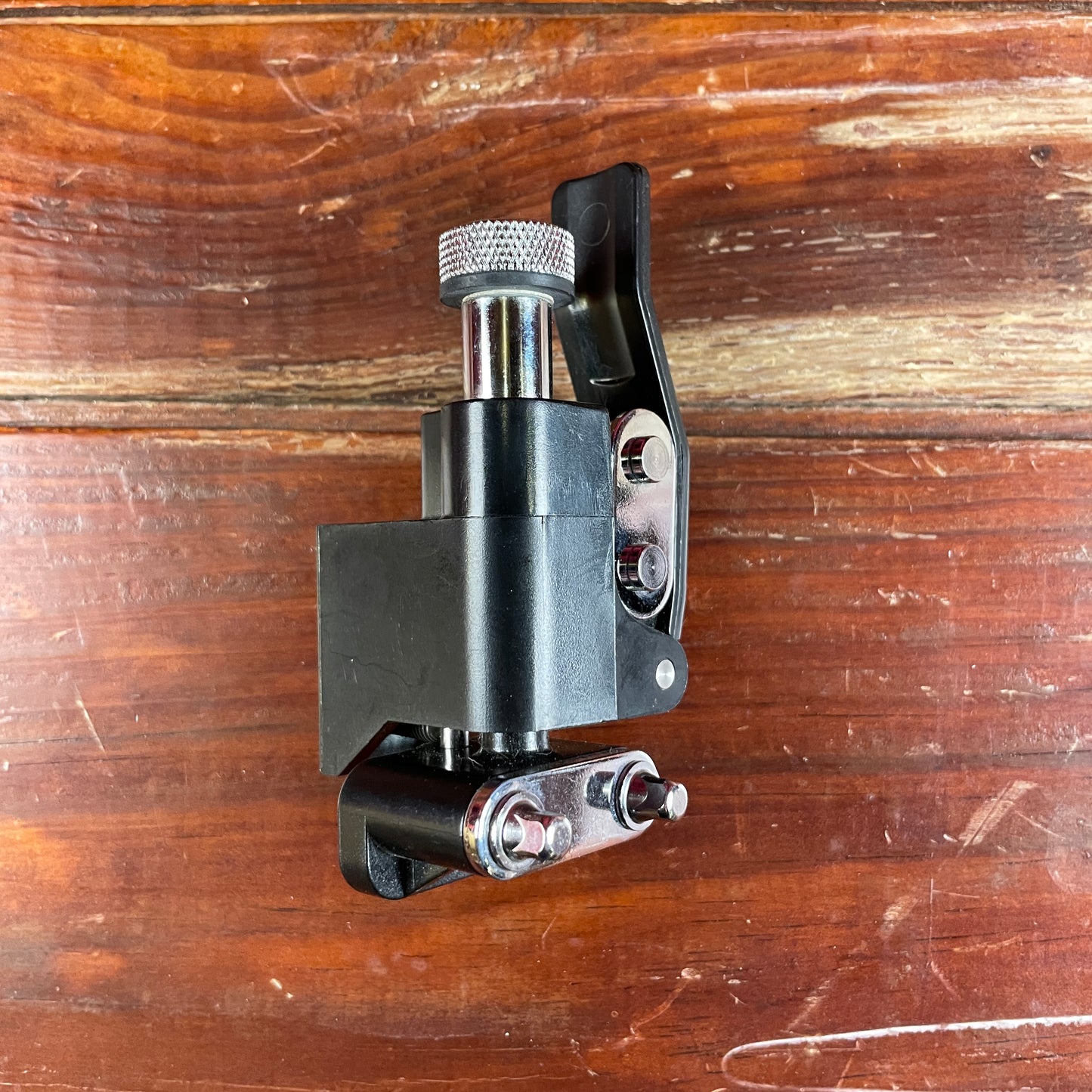 Nickel Drumworks Piston Snare Throw Off Strainer and Butt Plate Black & Chrome