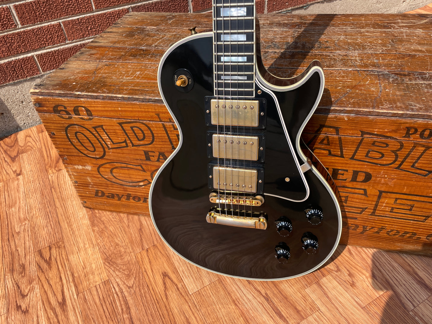 2007 Gibson 1957 Les Paul Custom Reissue Ebony 3-Pickup VOS Guitar w/OHSC