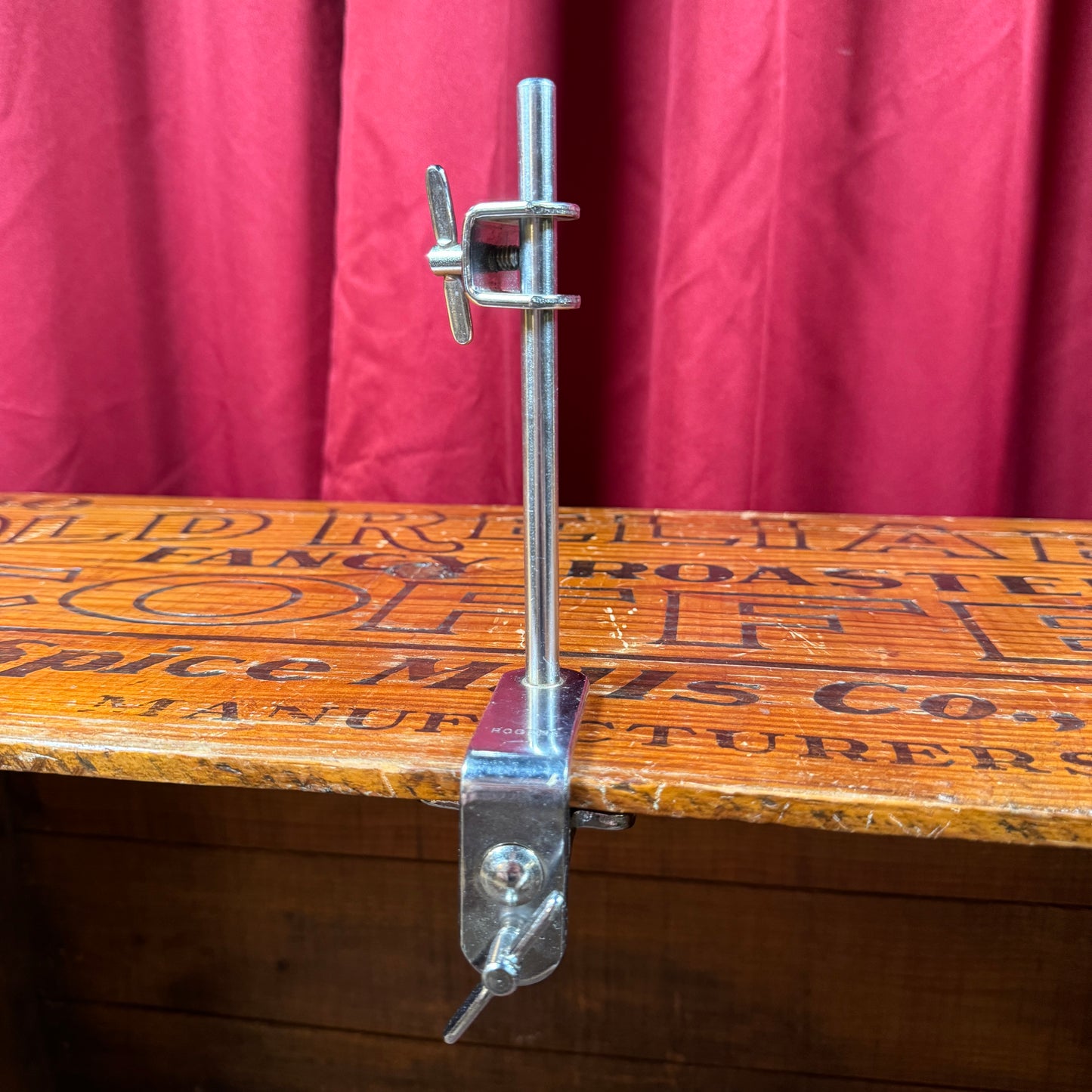 1960s Rogers Sta-Tite Cowbell Holder No. 4656 w/ U-Clamp Chrome