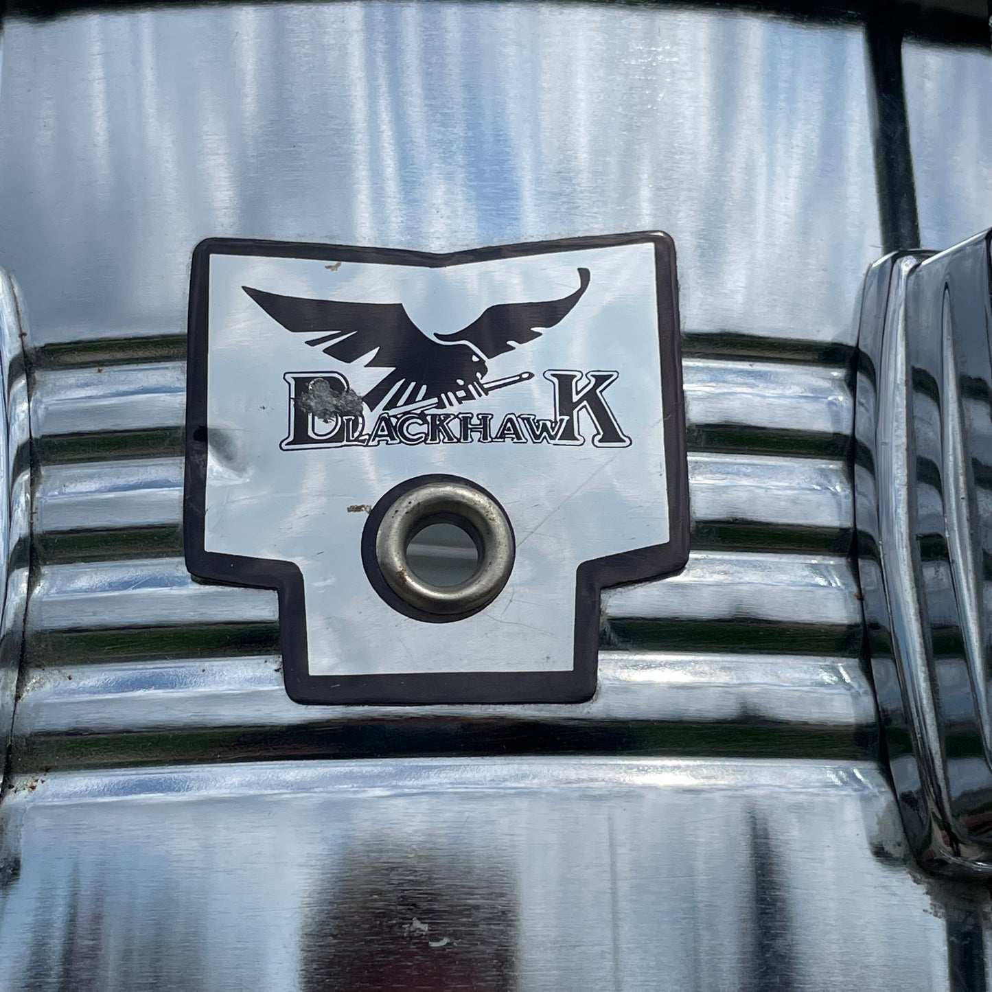 1980s Blackhawk by Gretsch 6.5x14 Steel Snare Drum Newsound Parallel Strainer
