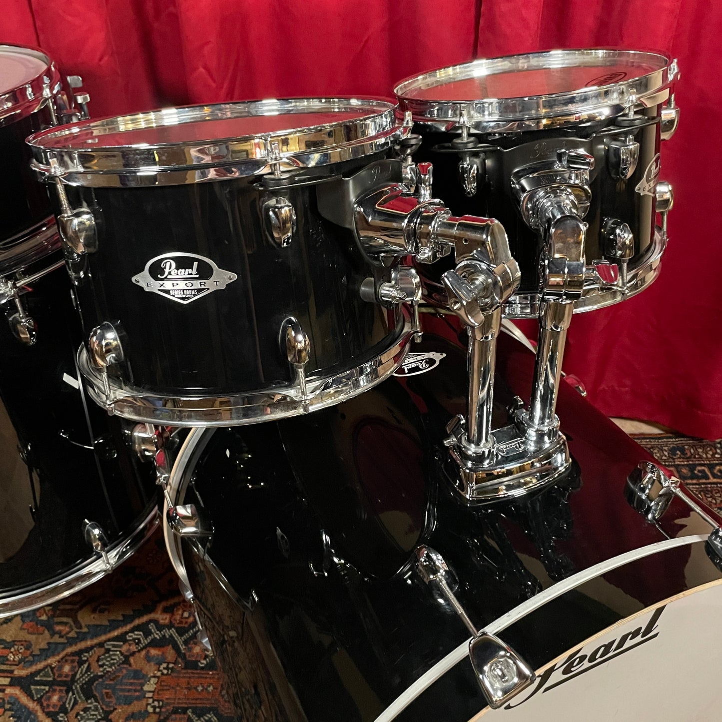 Pearl Export Series EXX725SPN/C Drum Set Jet Black 22/10/12/16 w/ 5.5x14 Snare