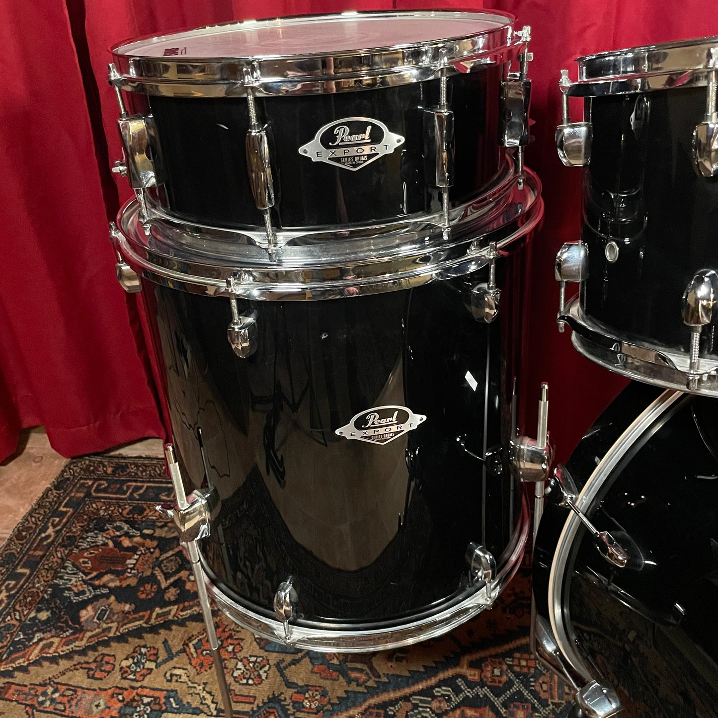 Pearl Export Series EXX725SPN/C Drum Set Jet Black 22/10/12/16 w/ 5.5x14 Snare