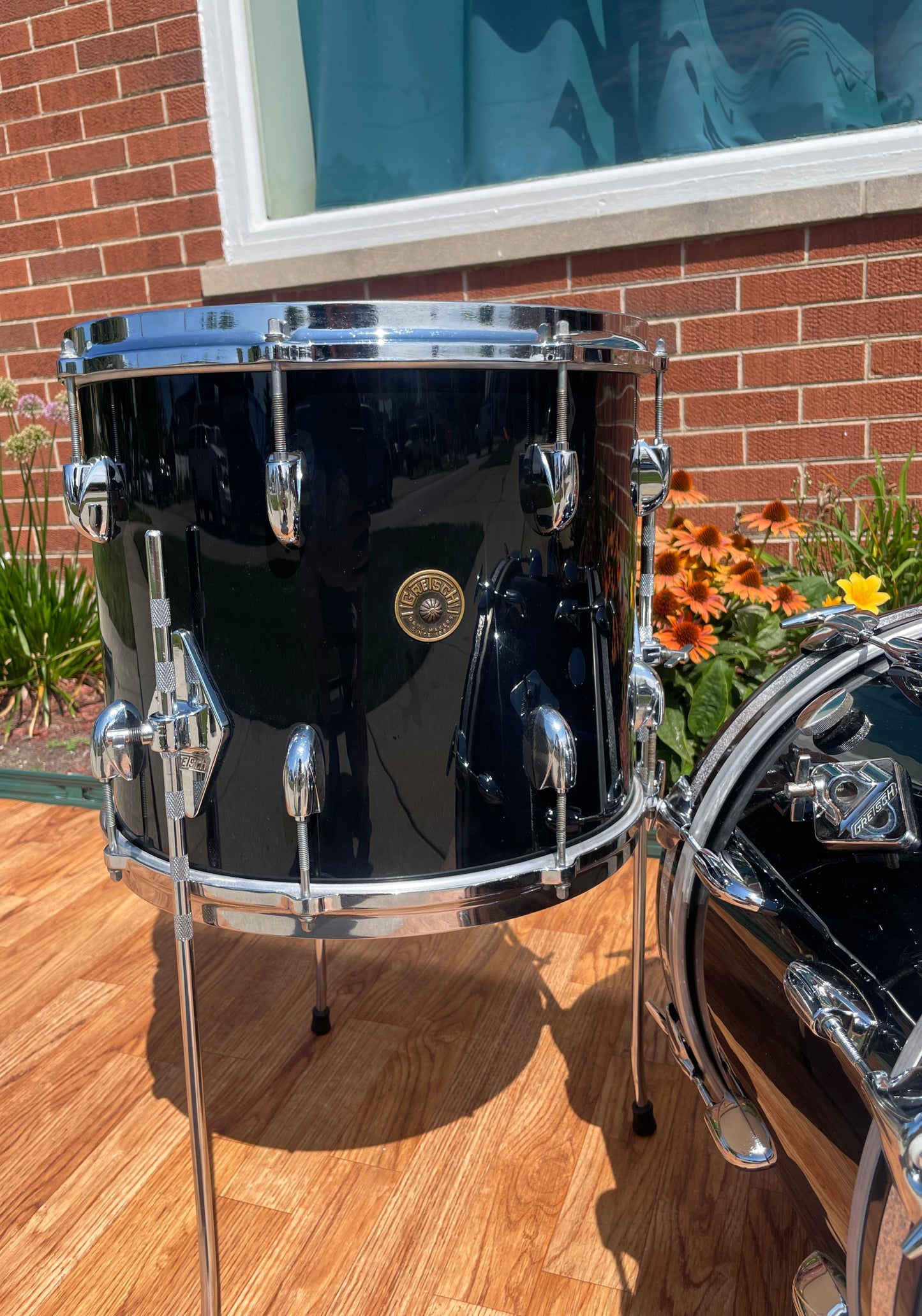 1960s Gretsch Round Badge Bop Drum Set Black Nitron 16/12/14