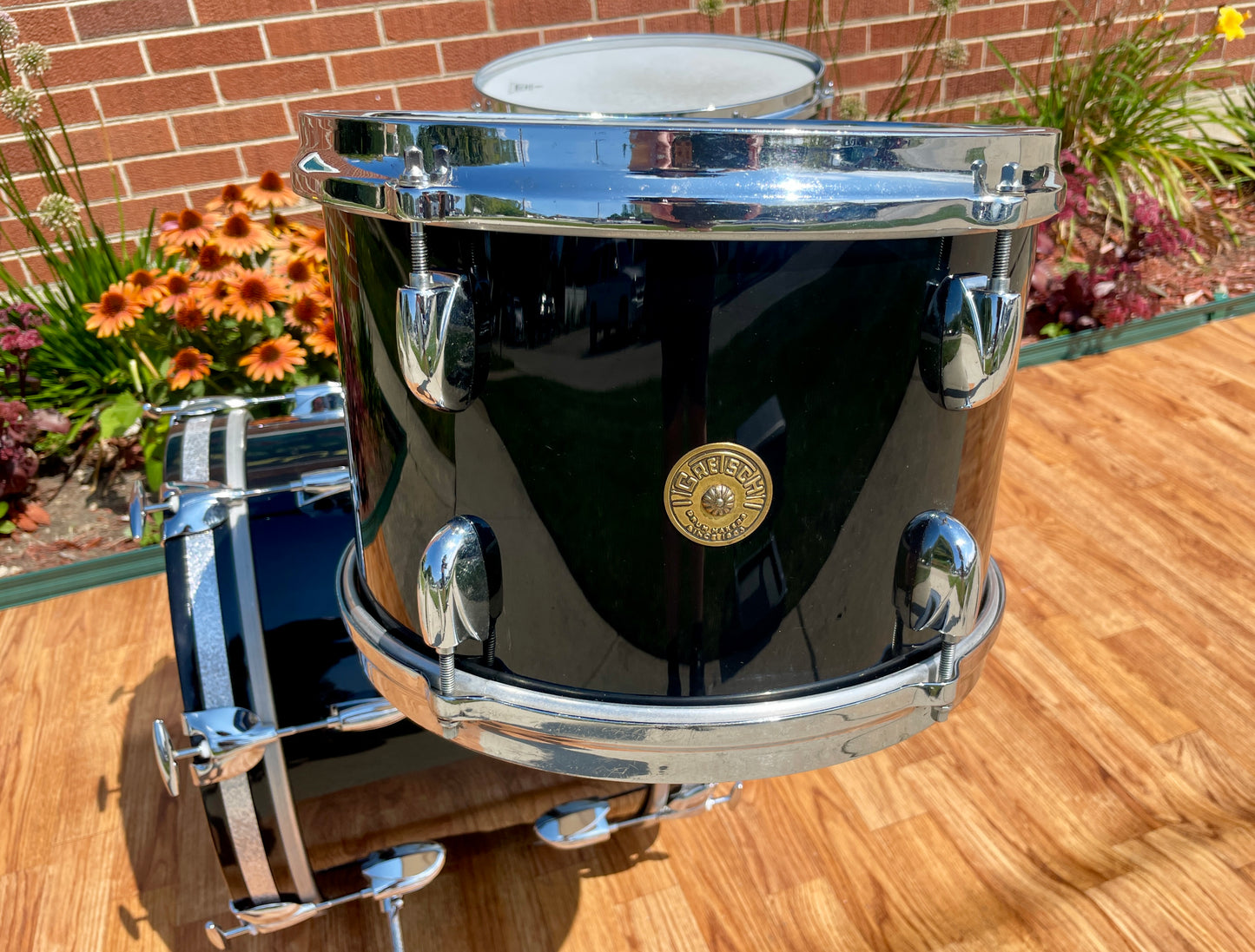1960s Gretsch Round Badge Bop Drum Set Black Nitron 16/12/14