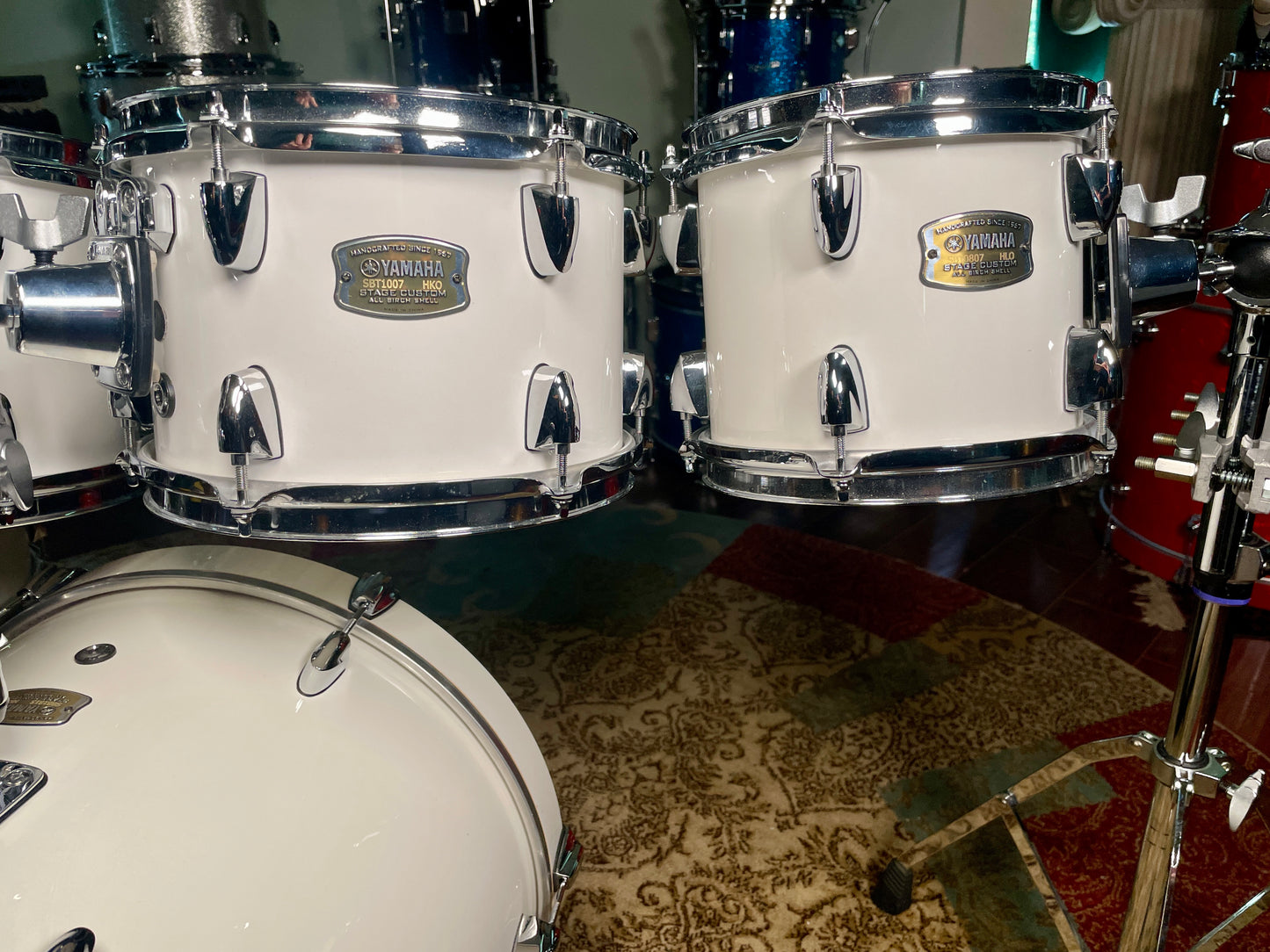 Yamaha Stage Custom Birch 5pc Drum Set Classic White 18/8/10/12/14