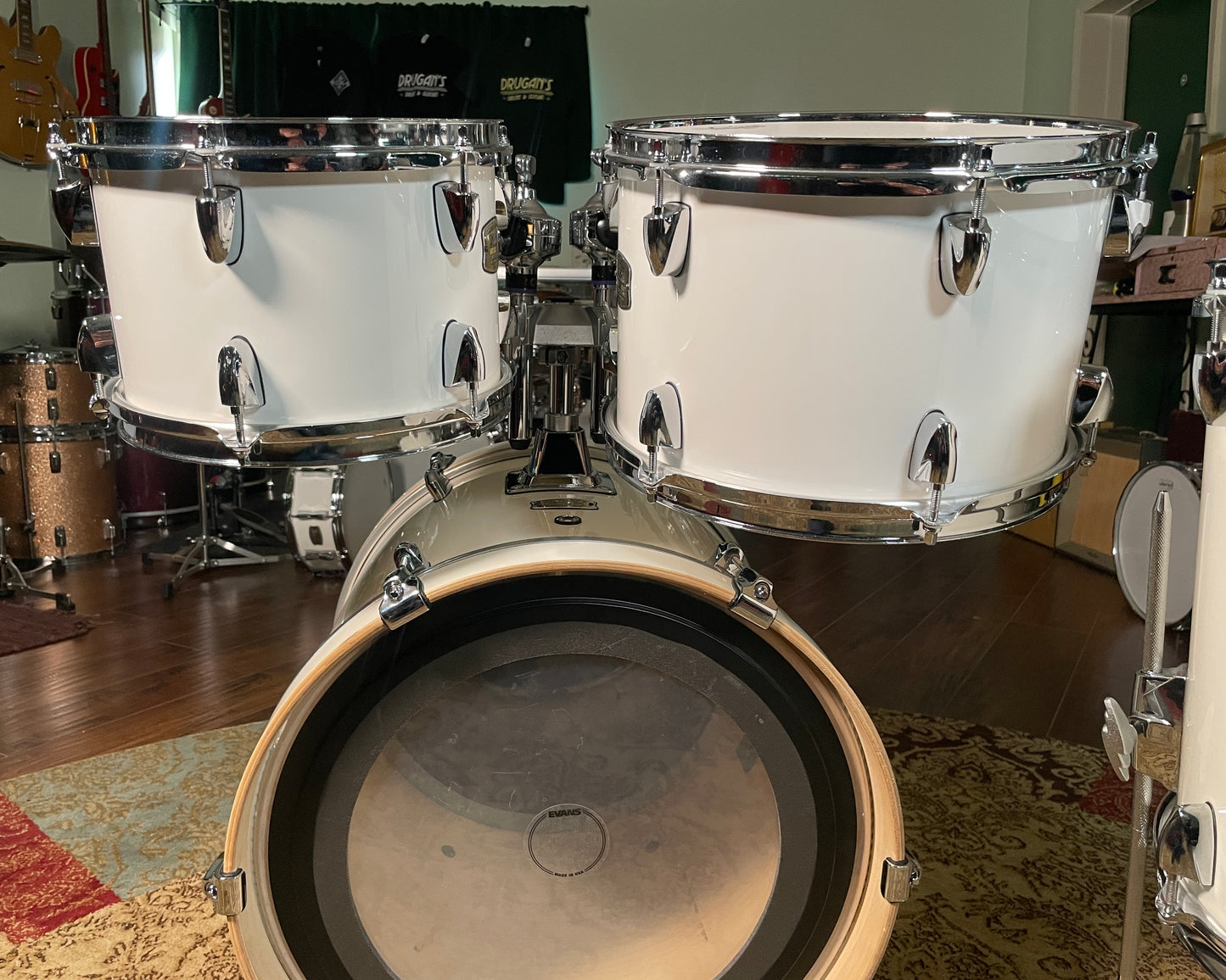 Yamaha Stage Custom Birch 4pc Drum Set Classic White 18/10/12/14