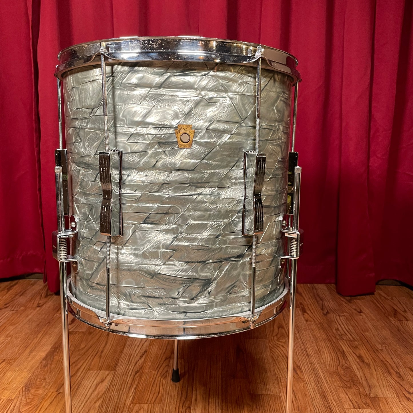 1960s Ludwig 14x14 Tom Drum Sky Blue Pearl