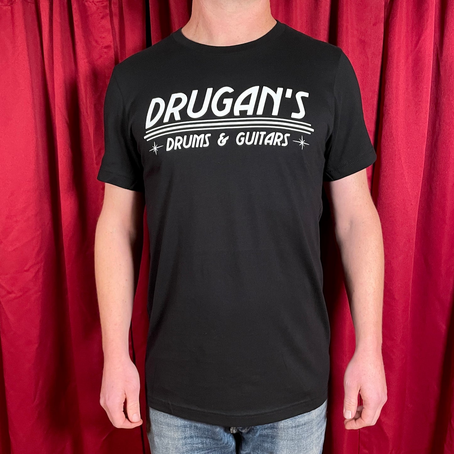 Drugan's Drums & Guitars Atomic Logo T-Shirt - Black