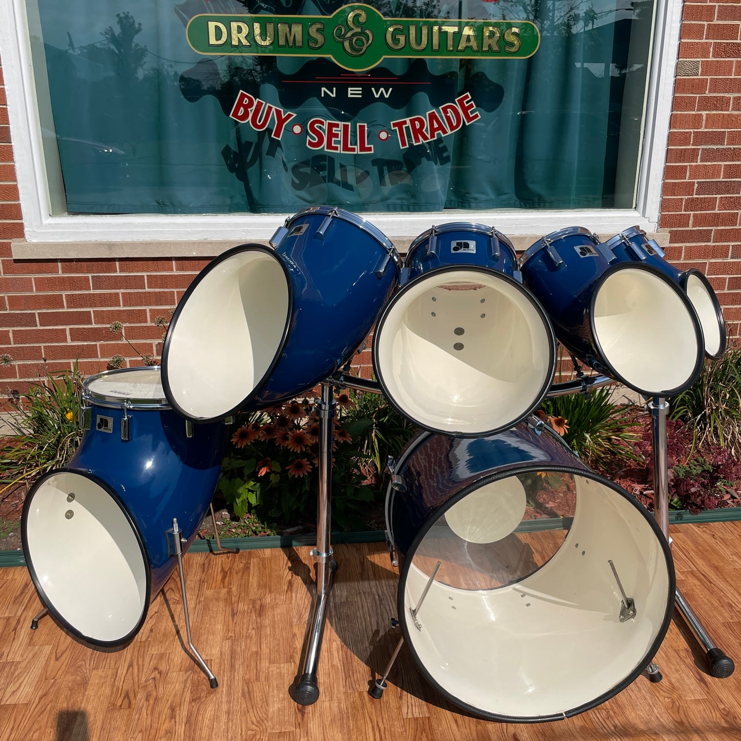 1970s North Drums Nexus Drum Set Blue 6/8/10/12/14/22 *Video Demo*