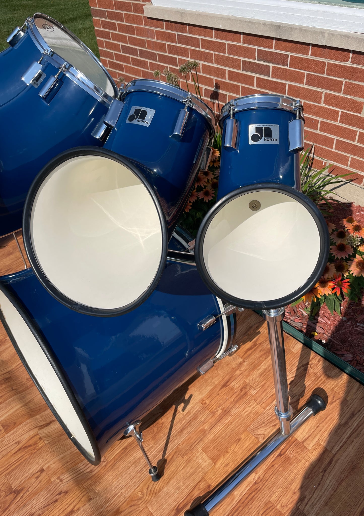 1970s North Drums Nexus Drum Set Blue 6/8/10/12/14/22 *Video Demo*