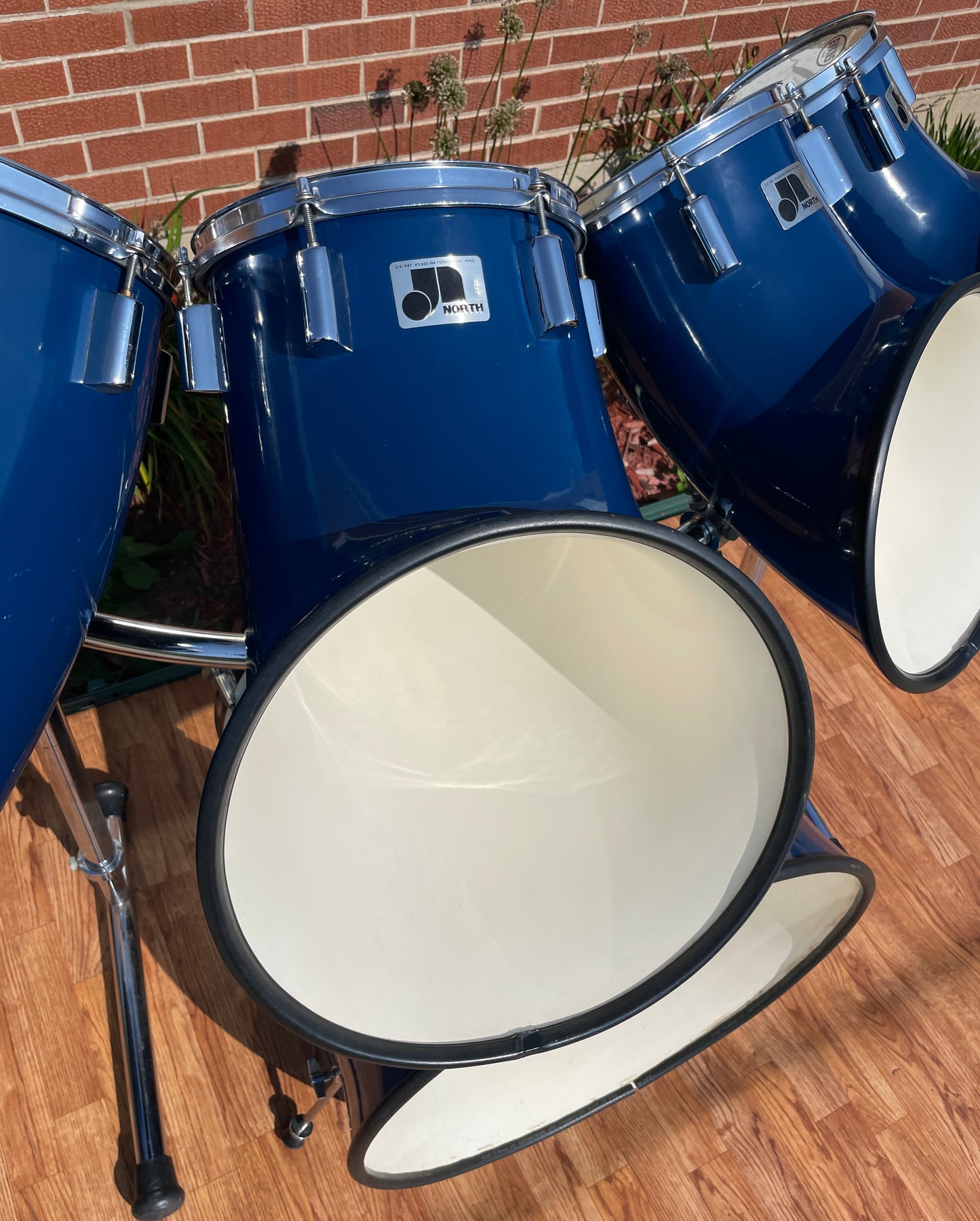 1970s North Drums Nexus Drum Set Blue 6/8/10/12/14/22 *Video Demo*