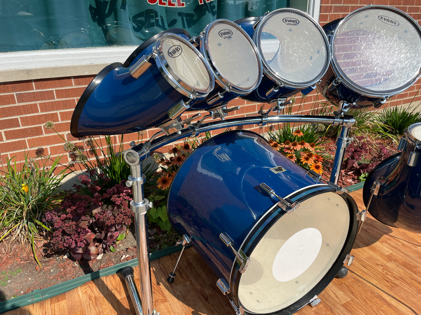1970s North Drums Nexus Drum Set Blue 6/8/10/12/14/22 *Video Demo*