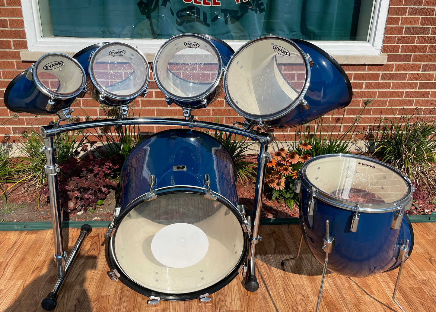 1970s North Drums Nexus Drum Set Blue 6/8/10/12/14/22 *Video Demo*