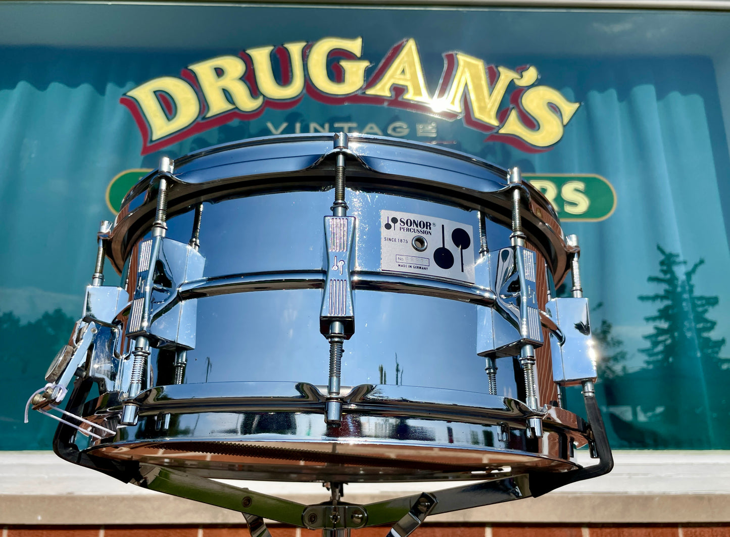 Vintage Sonor 6.5x14 Phonic Ferro-Manganese Steel Snare Drum D506