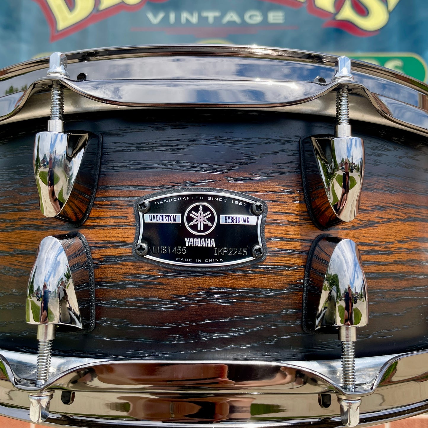 Yamaha Live Custom Hybrid Oak 5.5x14 Snare Drum UZU Earth Sunburst