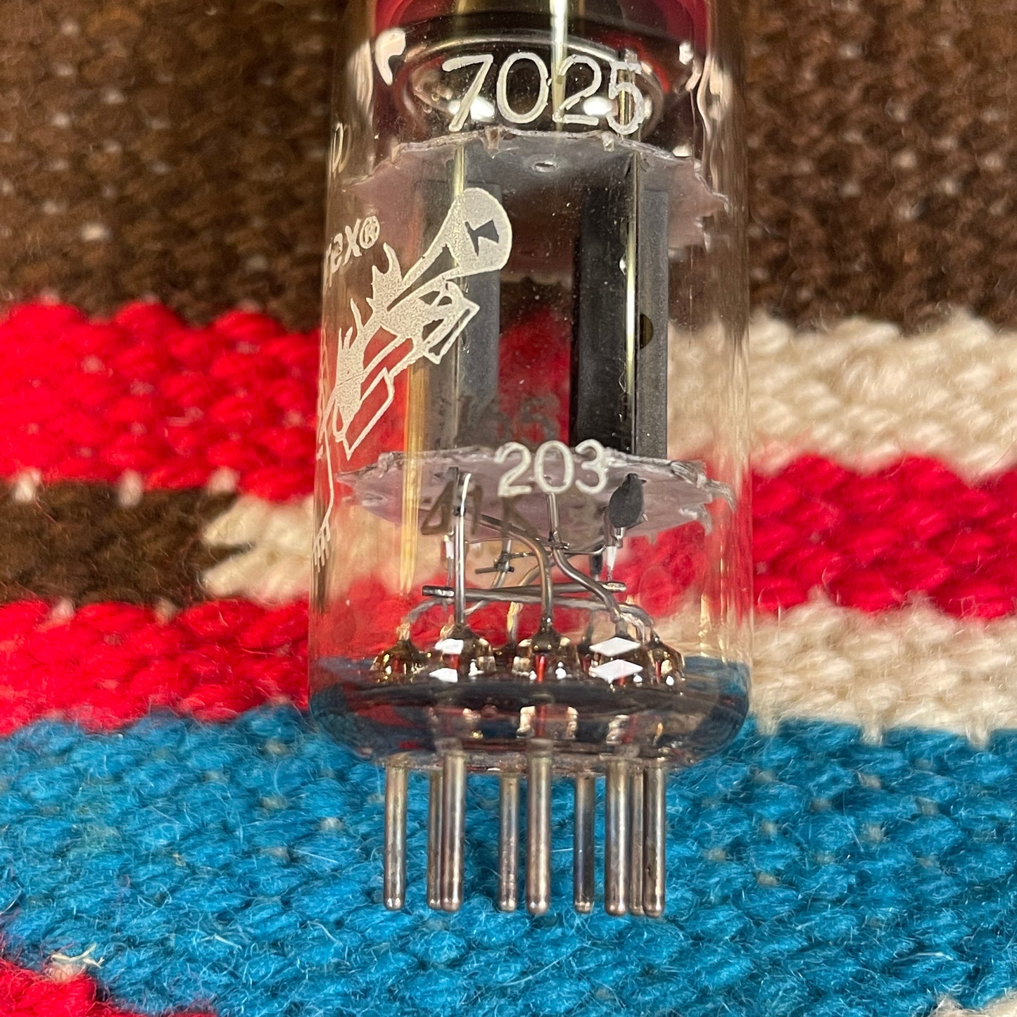 Vintage 1961 Amperex Bugle Boy 7025 / 12AX7 / ECC83 Preamp Tube Valve #49