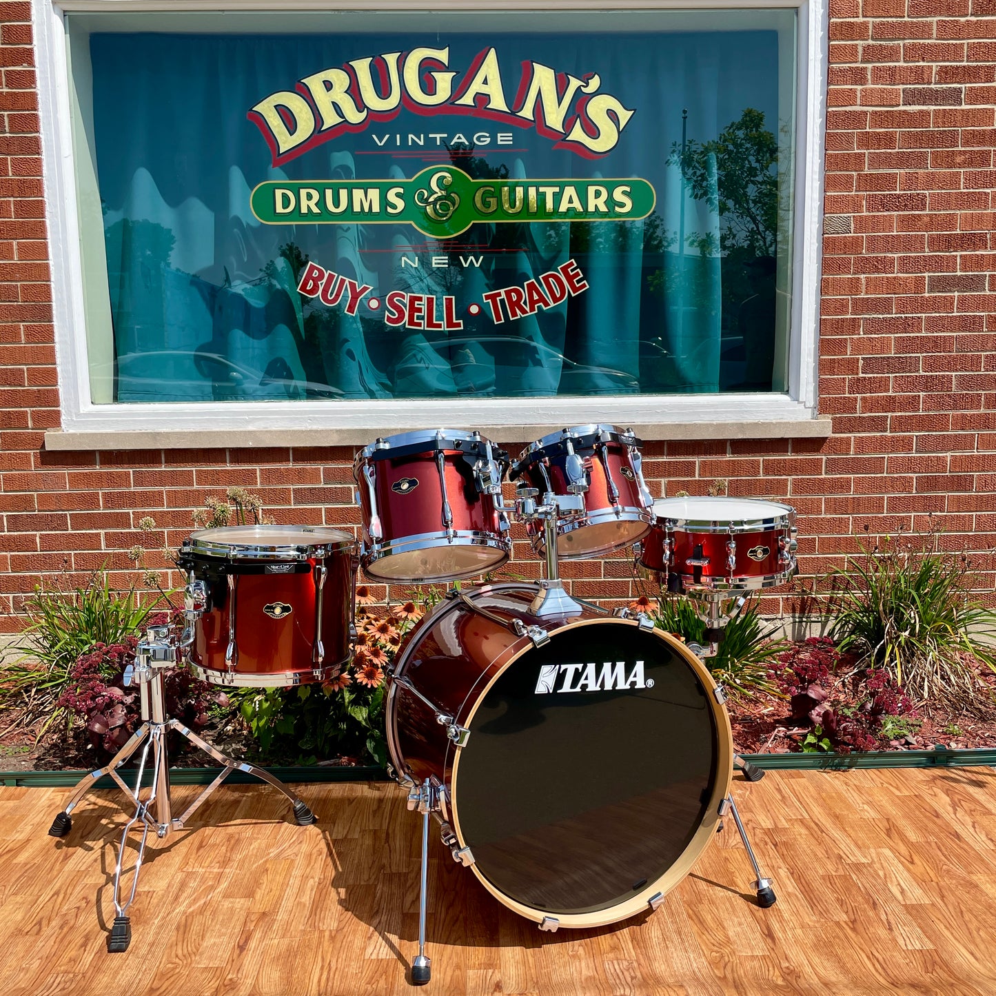 2007 Tama Superstar SK52F Drum Set Copper Mist Metallic 22/10/12/14/5.5x14