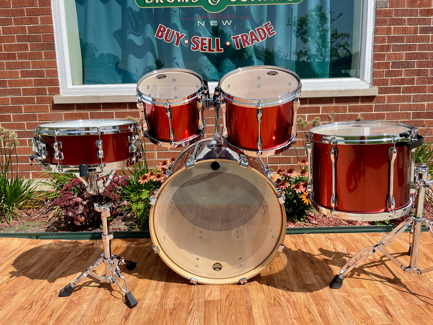 2007 Tama Superstar SK52F Drum Set Copper Mist Metallic 22/10/12/14/5.5x14